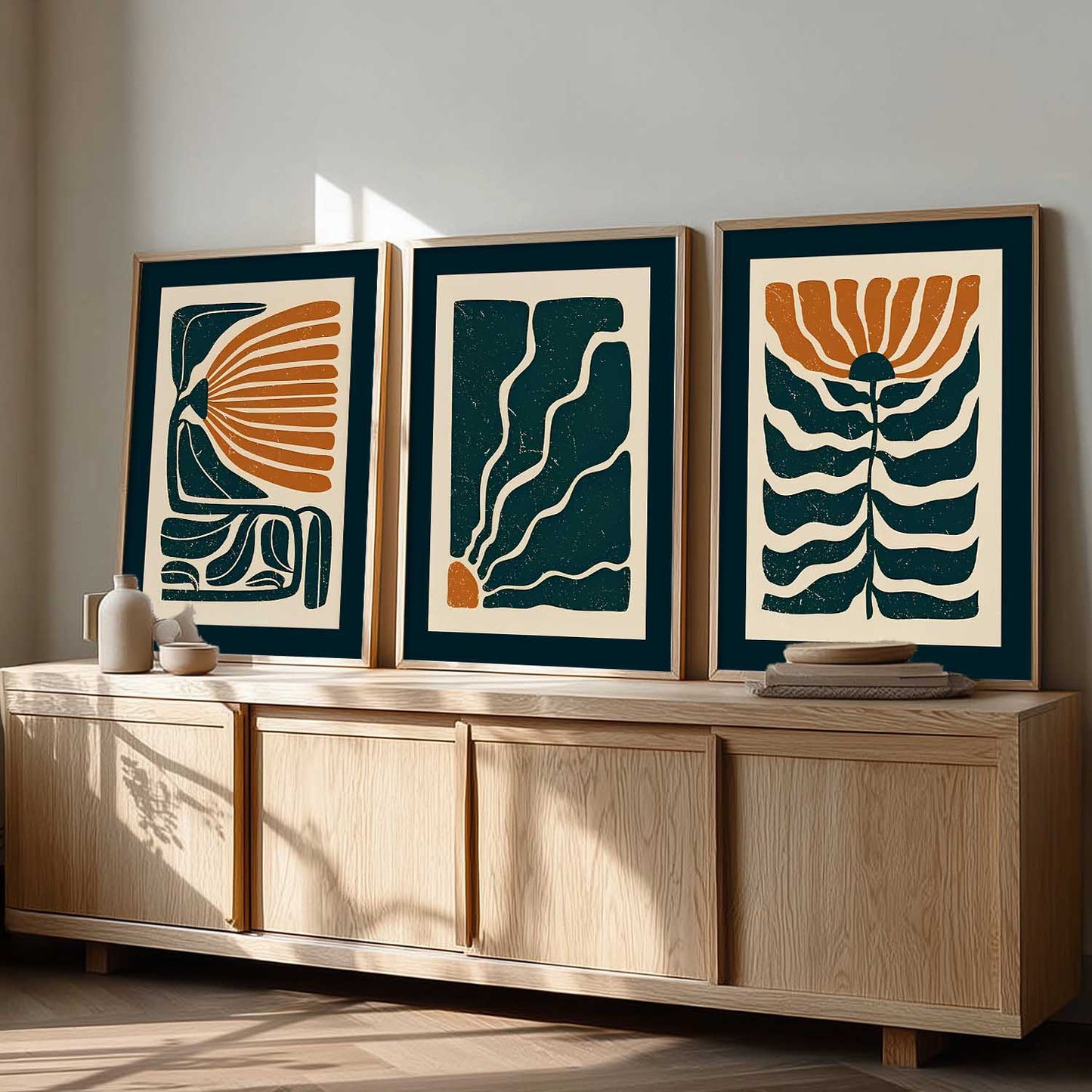 Aesthetic Boho Floral Art Home Decoration Painting | Floral Paintings With Frame For Living Room Bed Room Hotel Wall Decor Digital Reprint