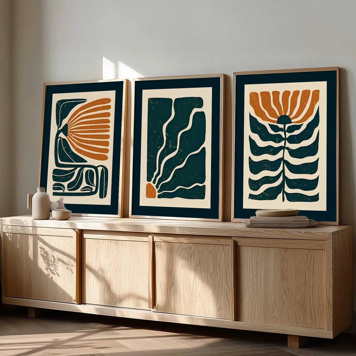 Floral Framed Wall Art Prints | Set of 3 | Home Decor