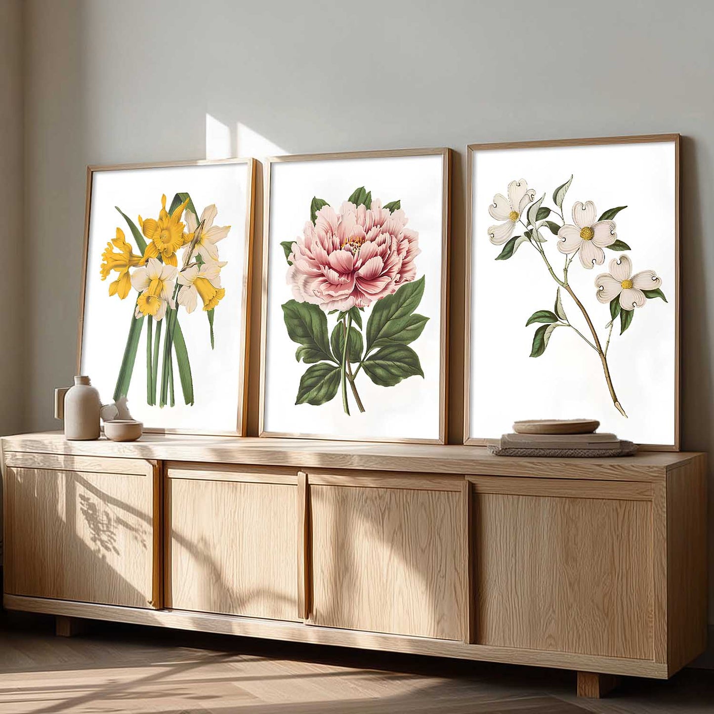 Floral Art Home Decoration | Aesthetic Floral Paintings With Frame For Living Room Bed Room Hotel Wall Decor Digital Reprint