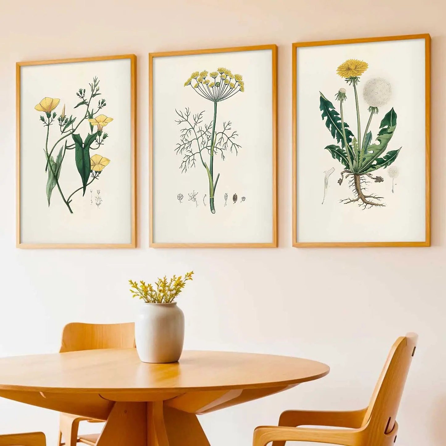 Botanical Framed Wall Art Prints | Set of 3 | Home Decor
