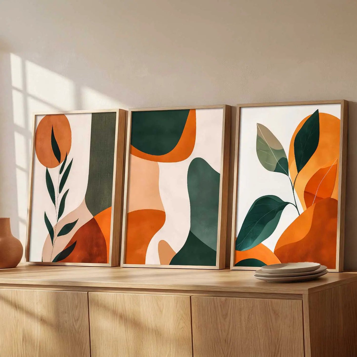 Boho Framed Wall Art Prints | Set of 3 | Home Decor