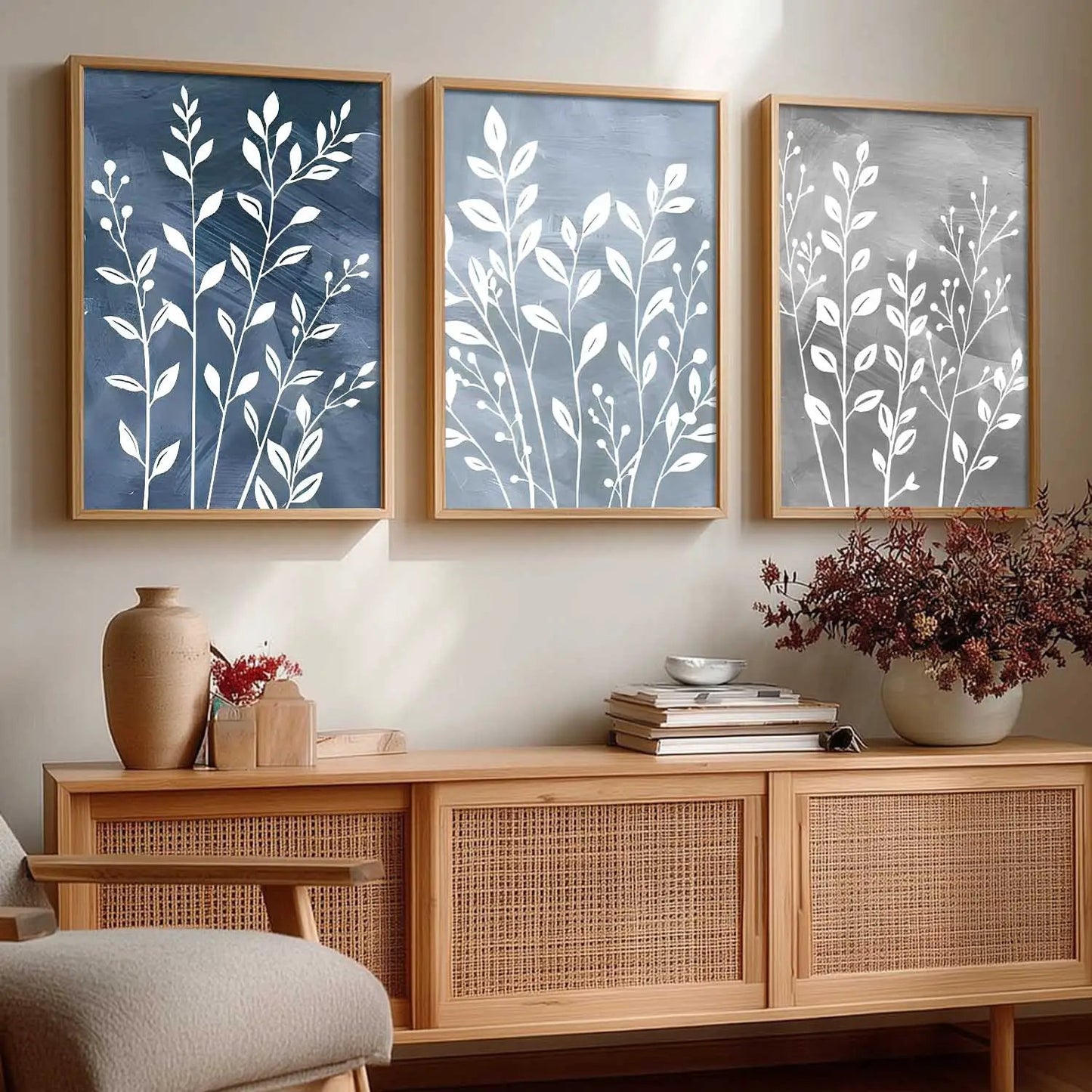 Floral Framed Wall Art Prints | Set of 3 | Home Decor