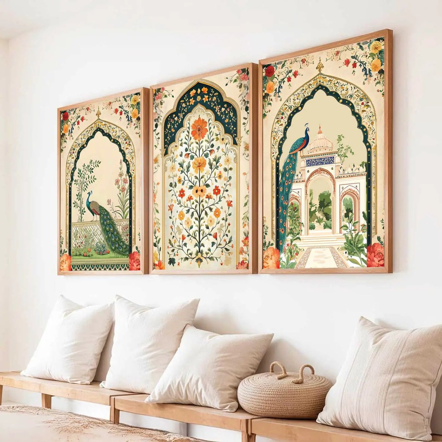 kotart Traditional wall Art Paintings with Frame for Home Decor - Framed Wall Painting for Living Room Bedroom Office Room Decor