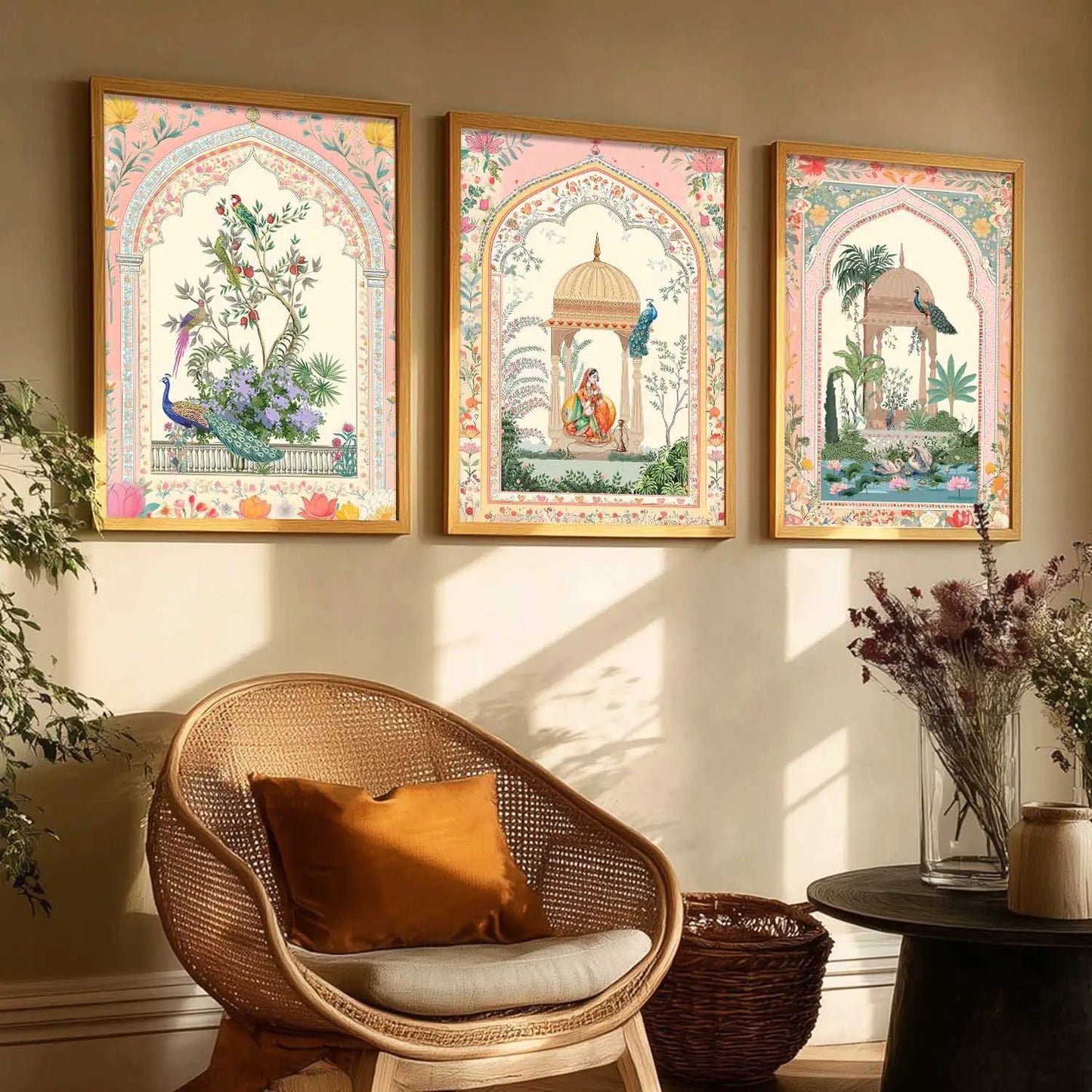 kotart Traditional wall Art Paintings with Frame for Home Decor - Framed Wall Painting for Living Room Bedroom Office Room Decor
