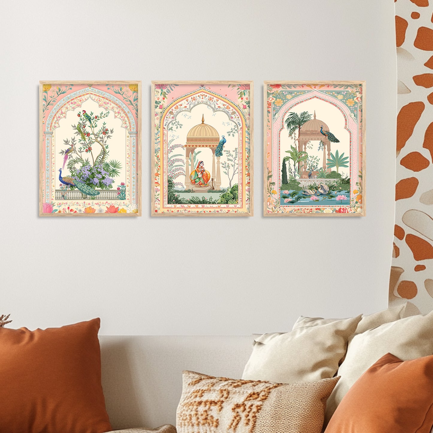 kotart Traditional wall Art Paintings with Frame for Home Decor - Framed Wall Painting for Living Room Bedroom Office Room Decor
