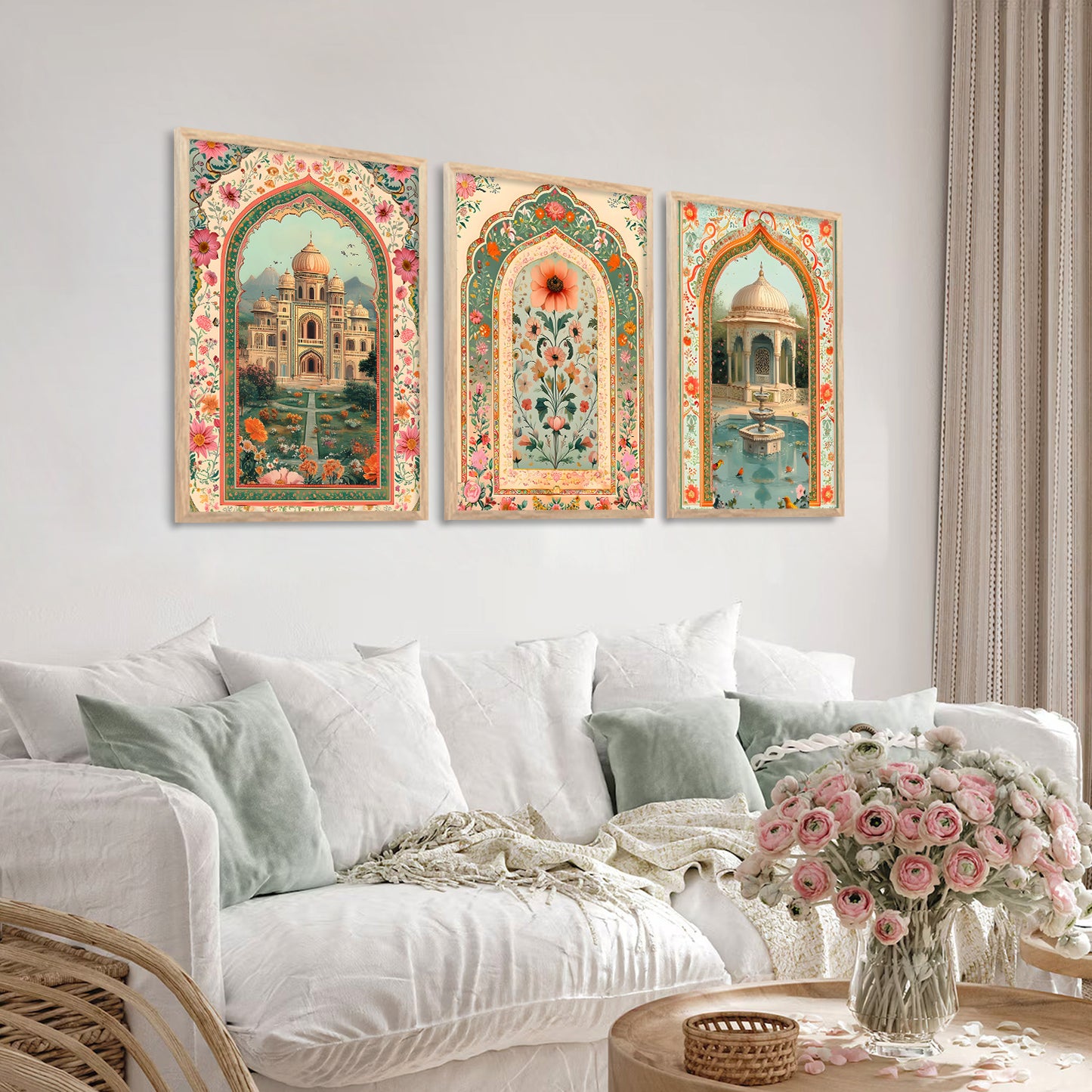 kotart Traditional wall Art Paintings with Frame for Home Decor - Framed Wall Painting for Living Room Bedroom Office Room Decor