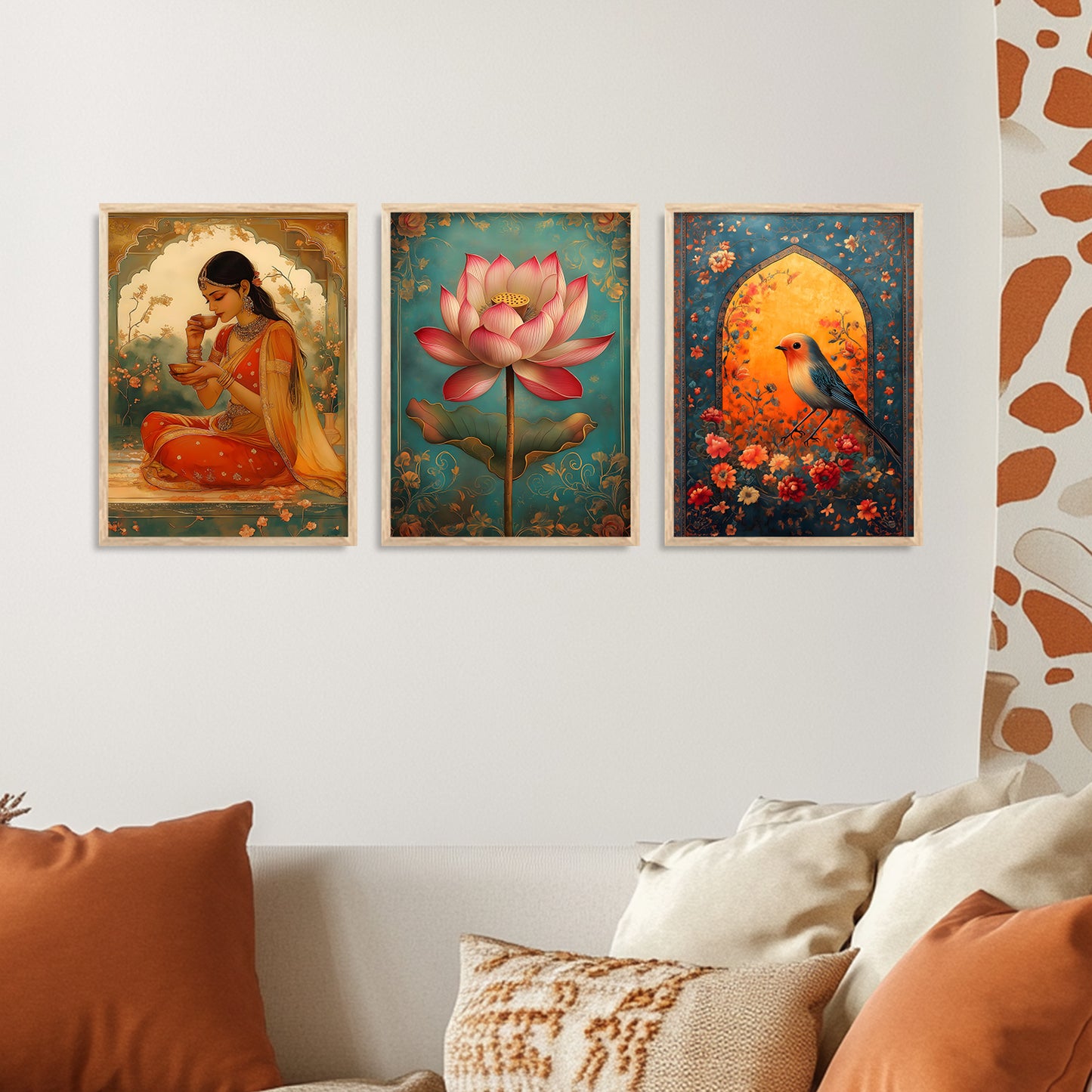 Kotart Traditional Indian Wall Art Paintings for Living Room - Wall Poster With frames (Copy)