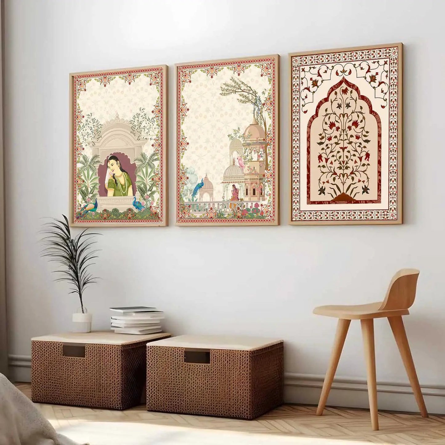 Madhubani Wall Art Paintings for Living Room - Wall Poster With frames