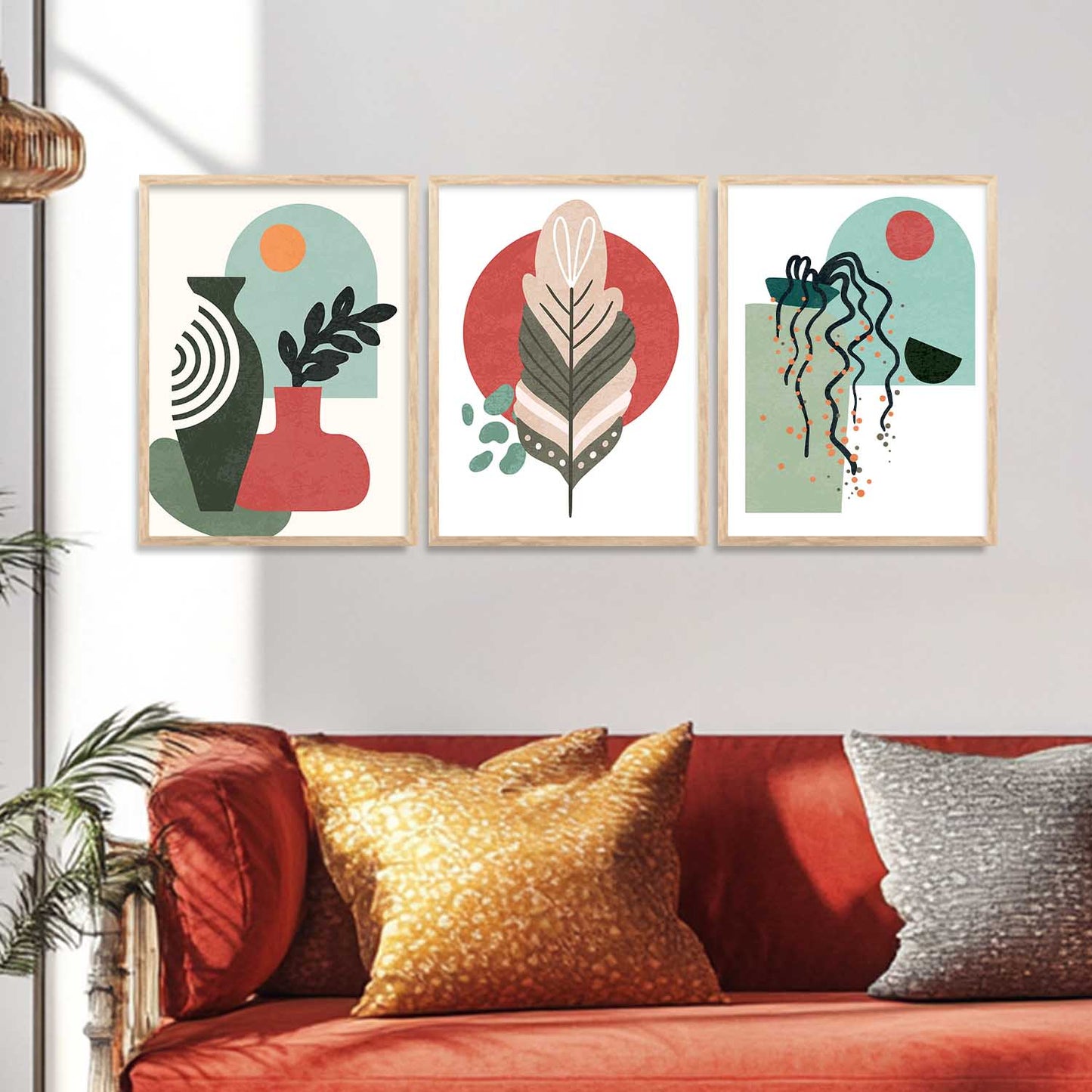Boho Wall Art Paintings for Living Room - Wall Poster With frames