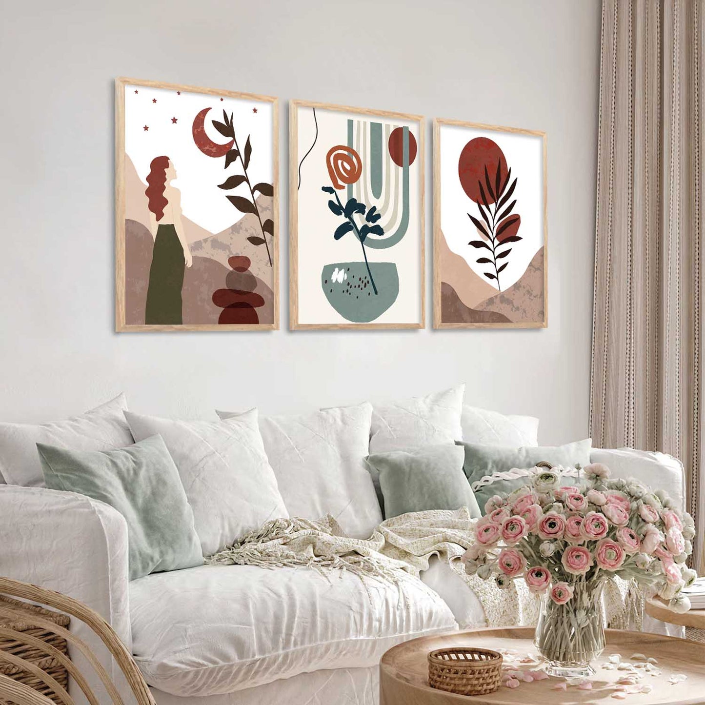 Floral Wall Art Paintings for Living Room - Wall Poster With frames