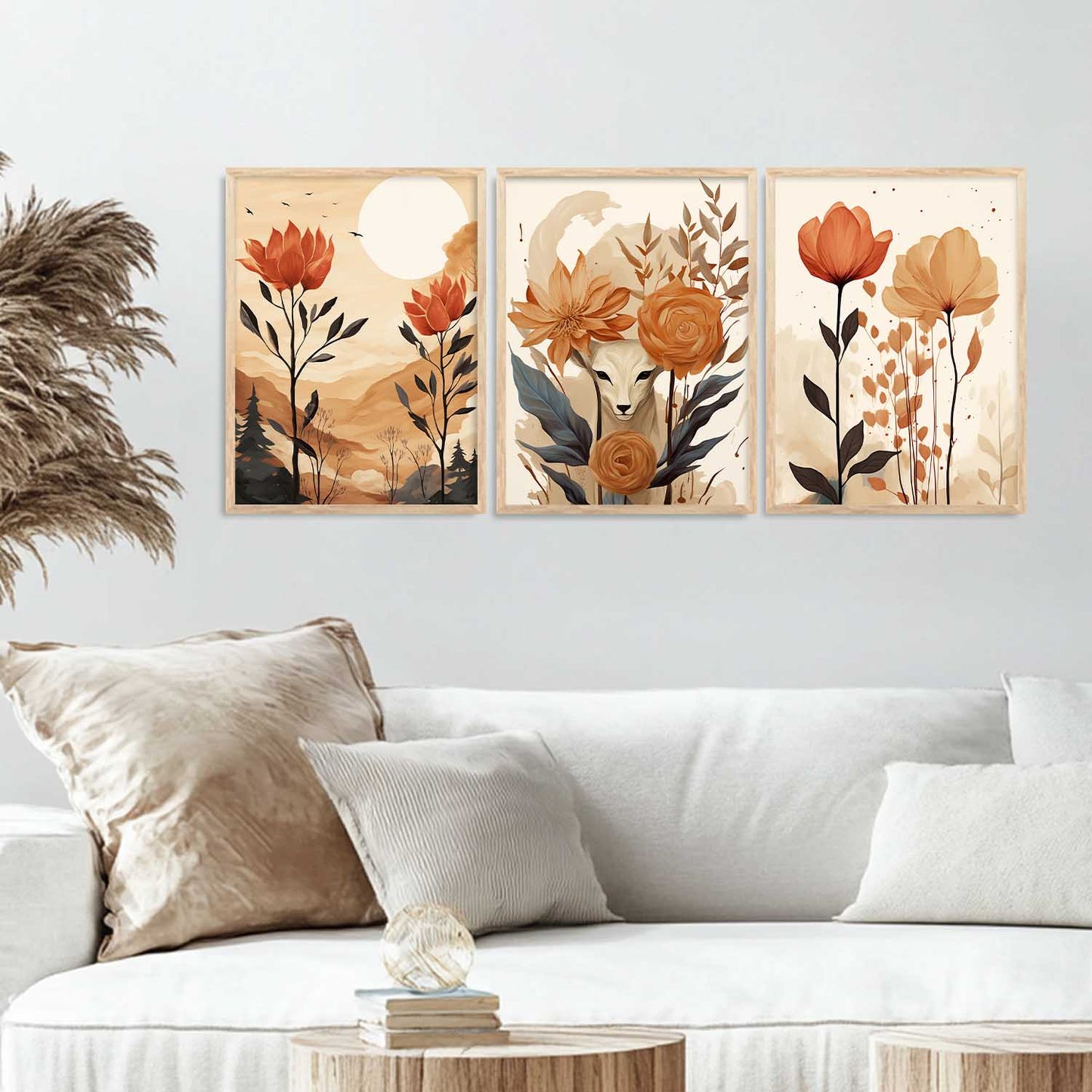 Floral Wall Art Paintings for Living Room - Wall Poster With frames