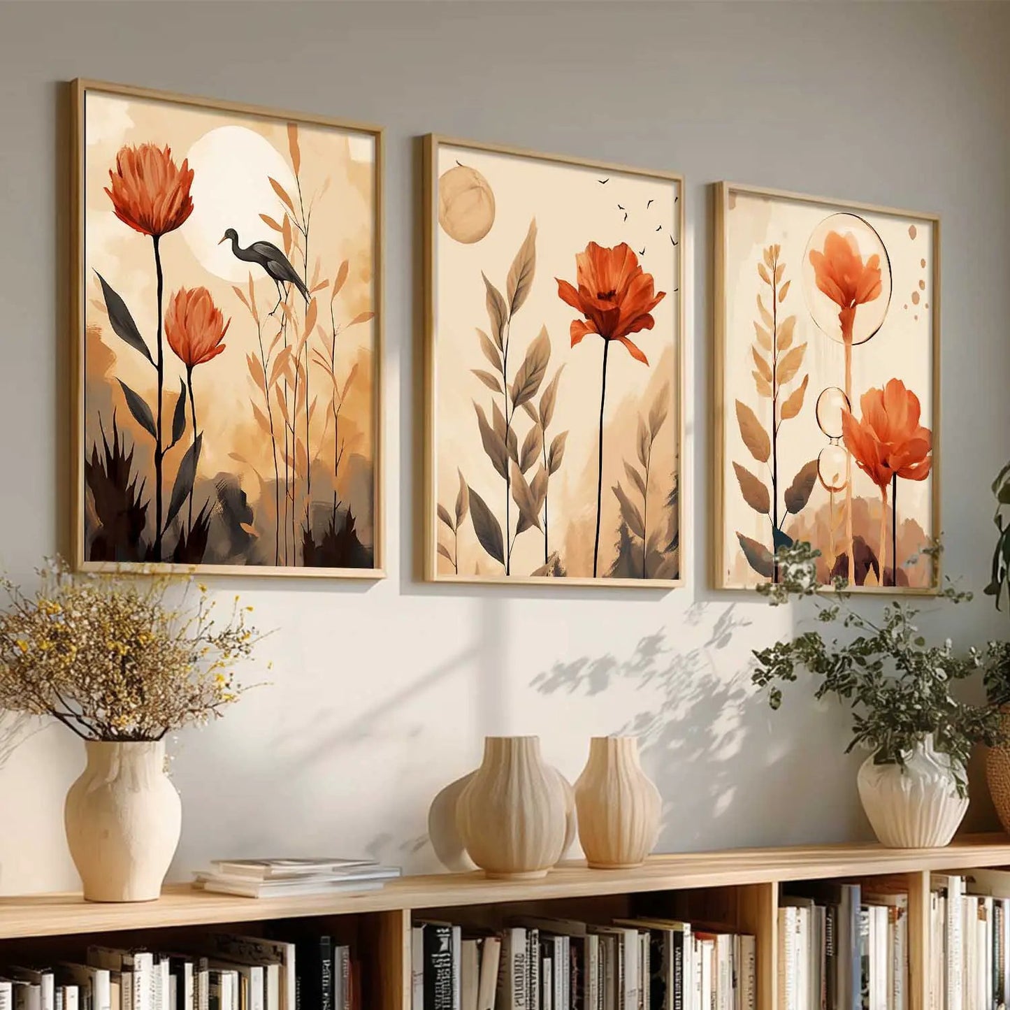 Floral Wall Art Paintings for Living Room - Wall Poster With frames