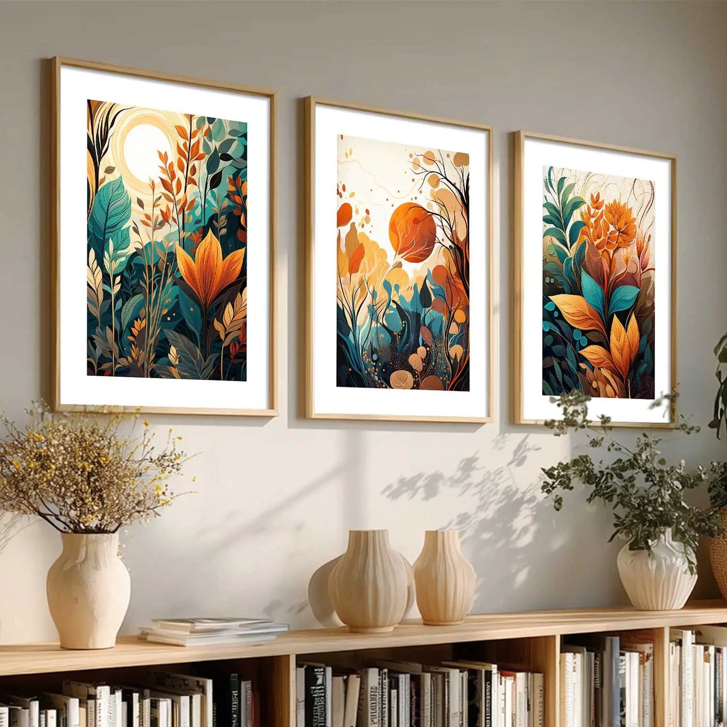 Floral Wall Art Paintings for Living Room - Wall Poster With frames