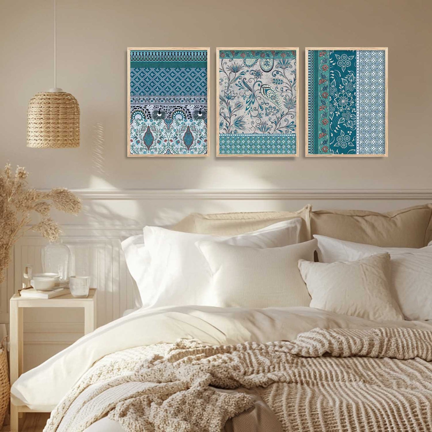 Boho Wall Art Paintings for Living Room - Wall Poster With frames