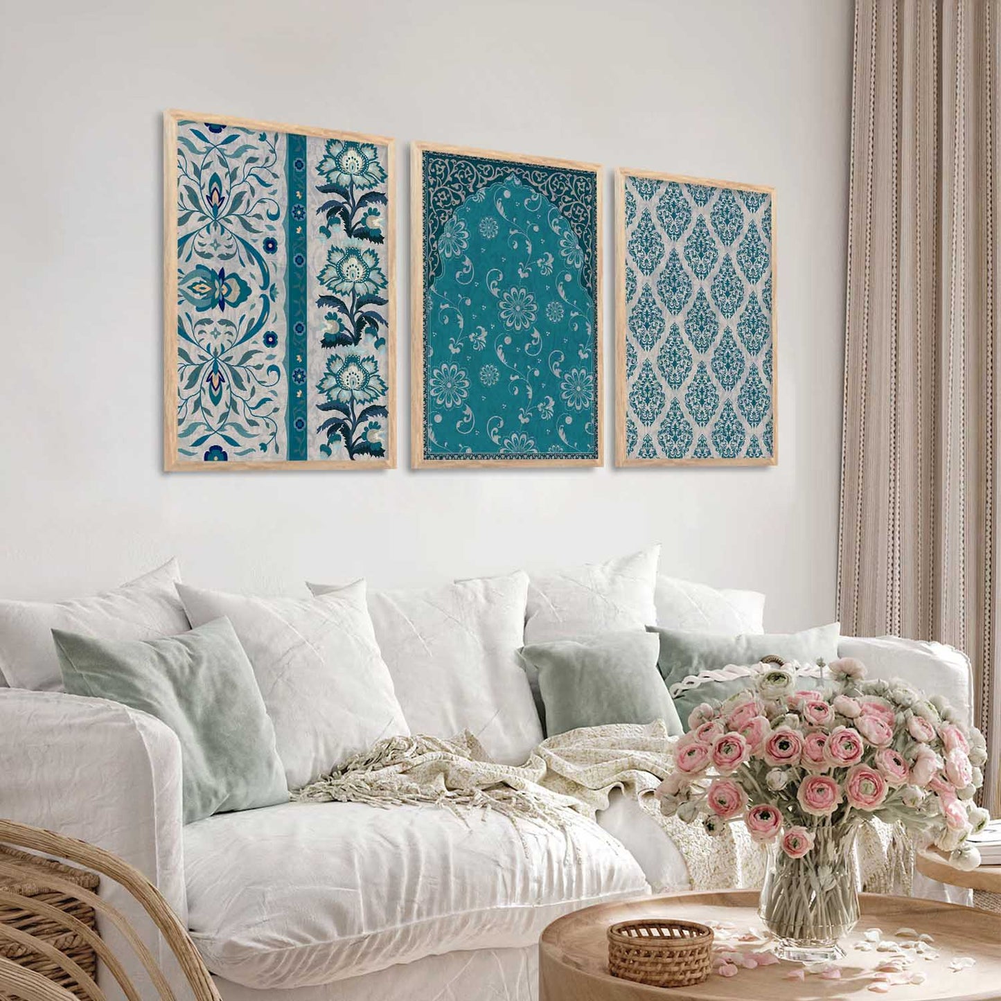 Boho Wall Art Paintings for Living Room - Wall Poster With frames