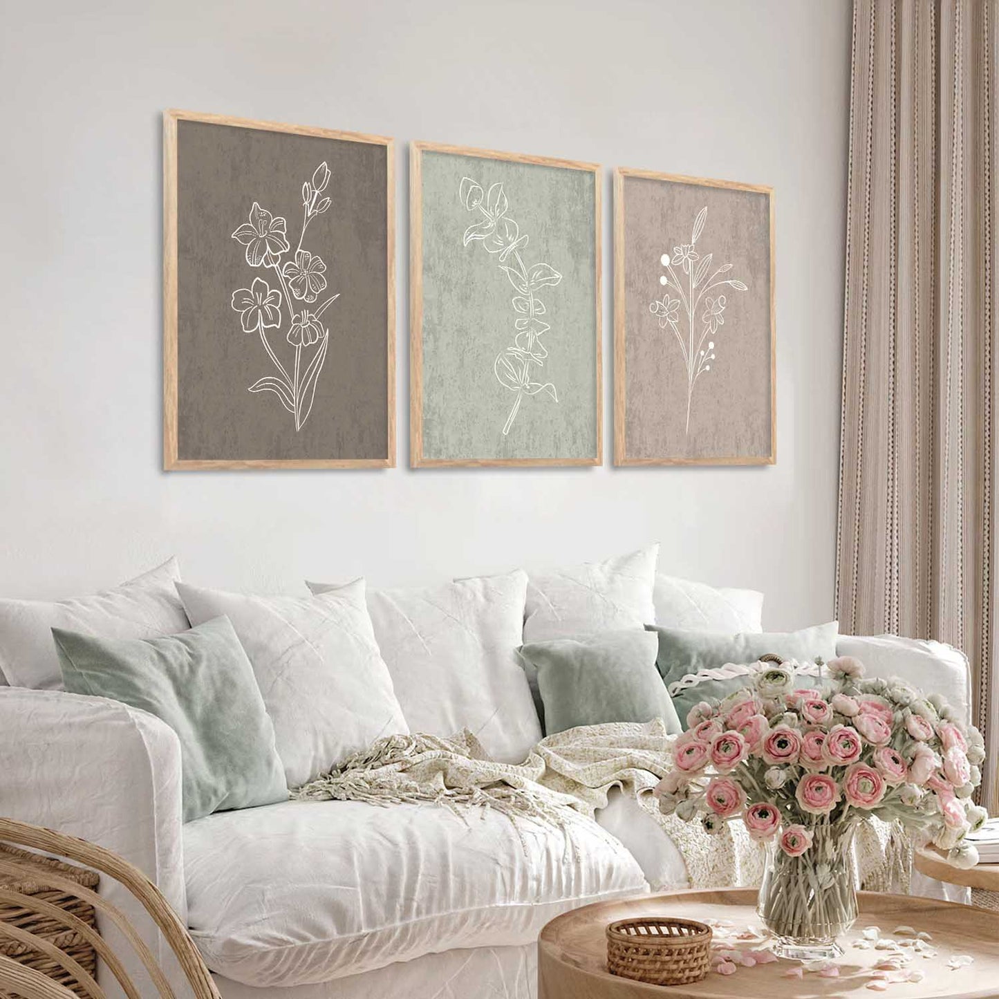 Floral Wall Art Paintings for Living Room - Wall Poster With frames