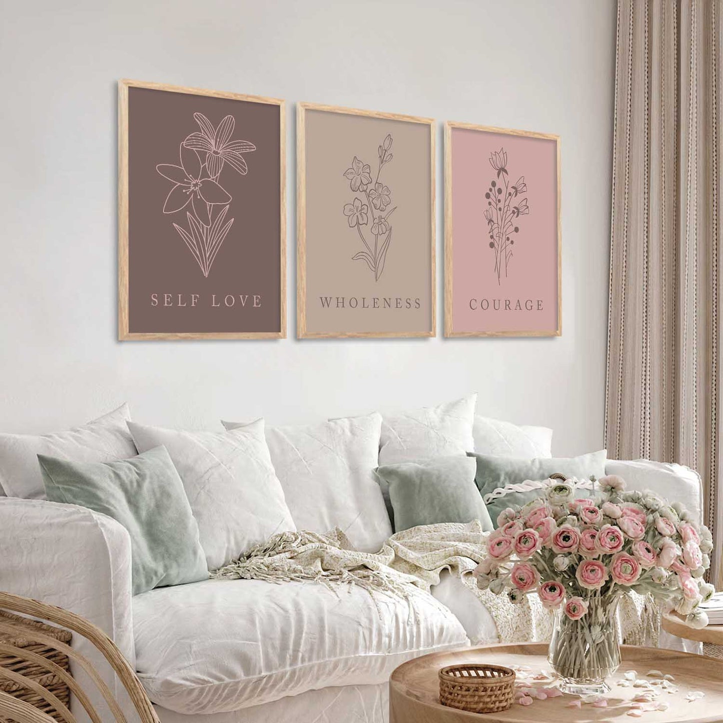 Floral Wall Art Paintings for Living Room - Wall Poster With frames