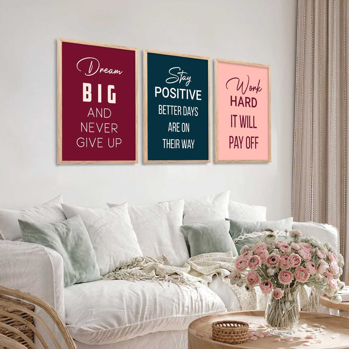 Motivational Wall Art Paintings for Living Room - Wall Poster With frames