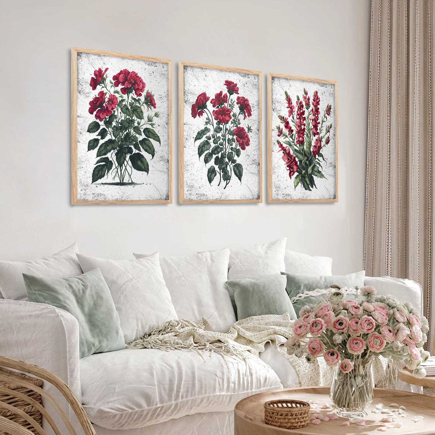 Floral Wall Art Paintings for Living Room - Wall Poster With frames