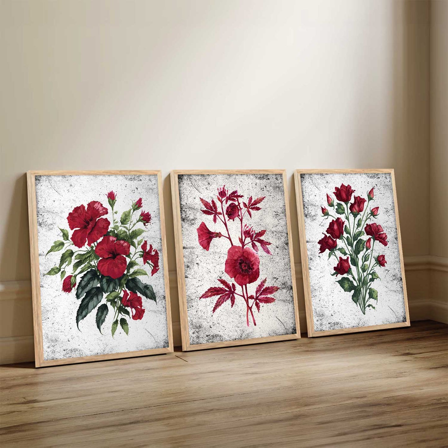 Floral Wall Art Paintings for Living Room - Wall Poster With frames