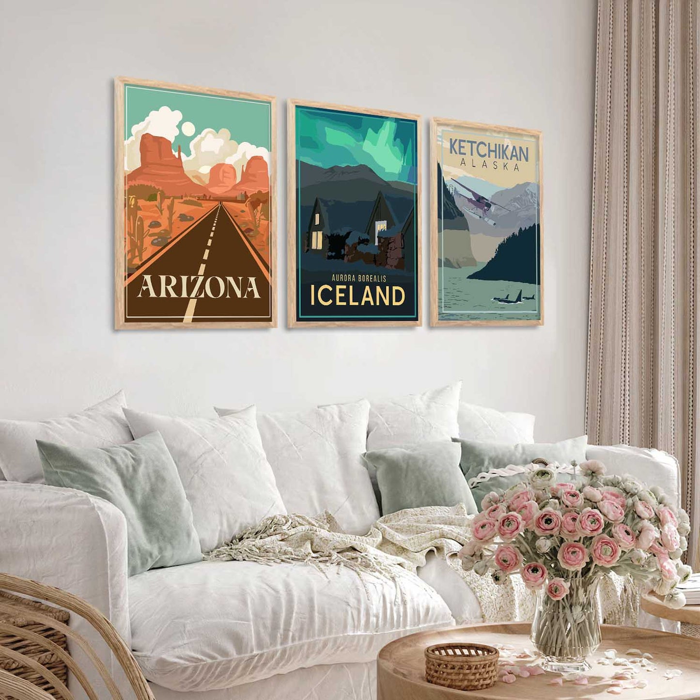travel Wall Art Paintings for Living Room - Wall Poster With frames