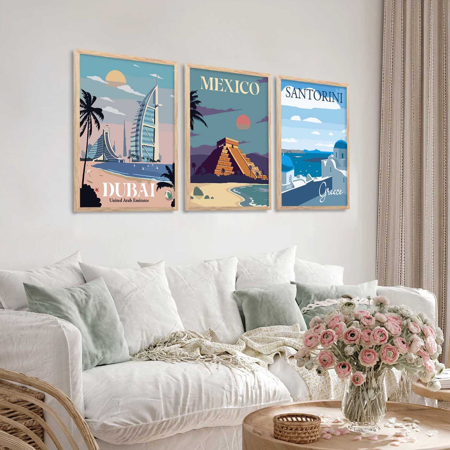 travel Wall Art Paintings for Living Room - Wall Poster With frames