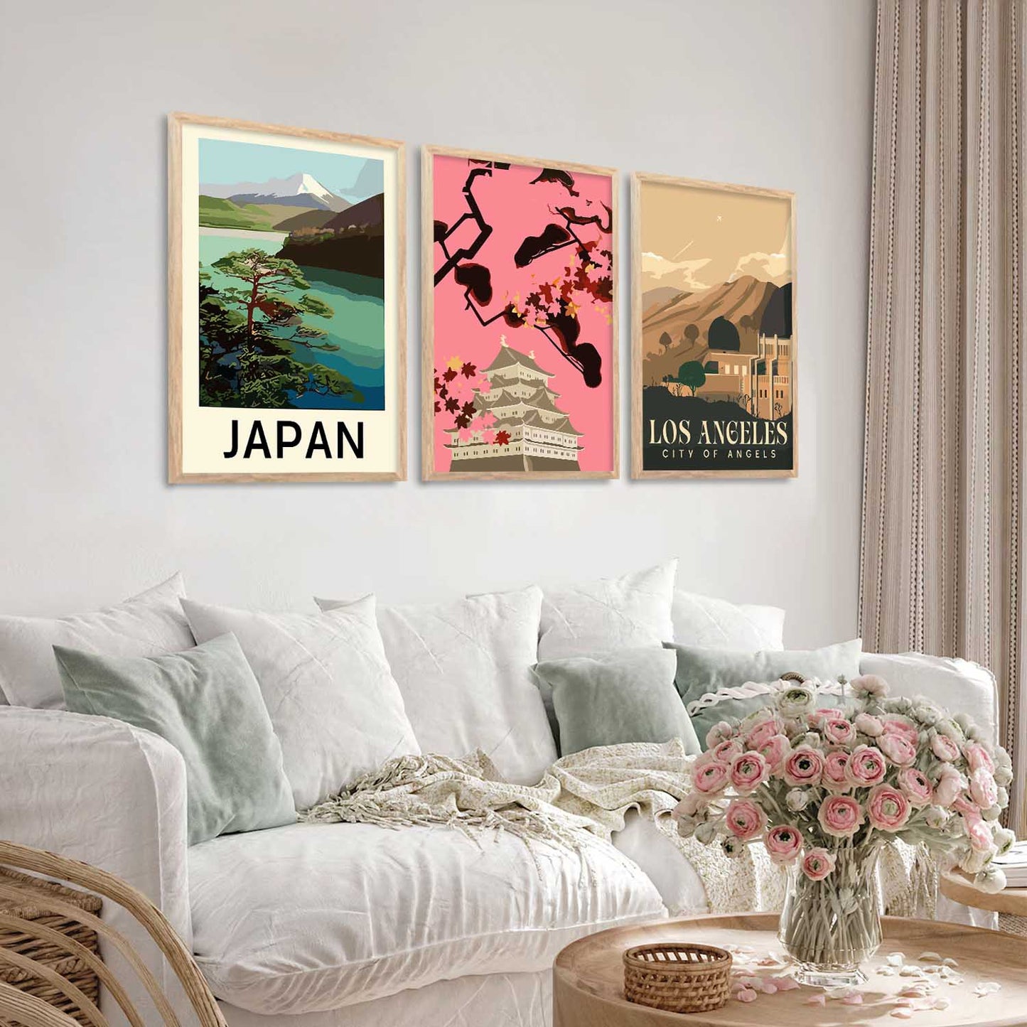 City Wall Art Paintings for Living Room - Wall Poster With frames