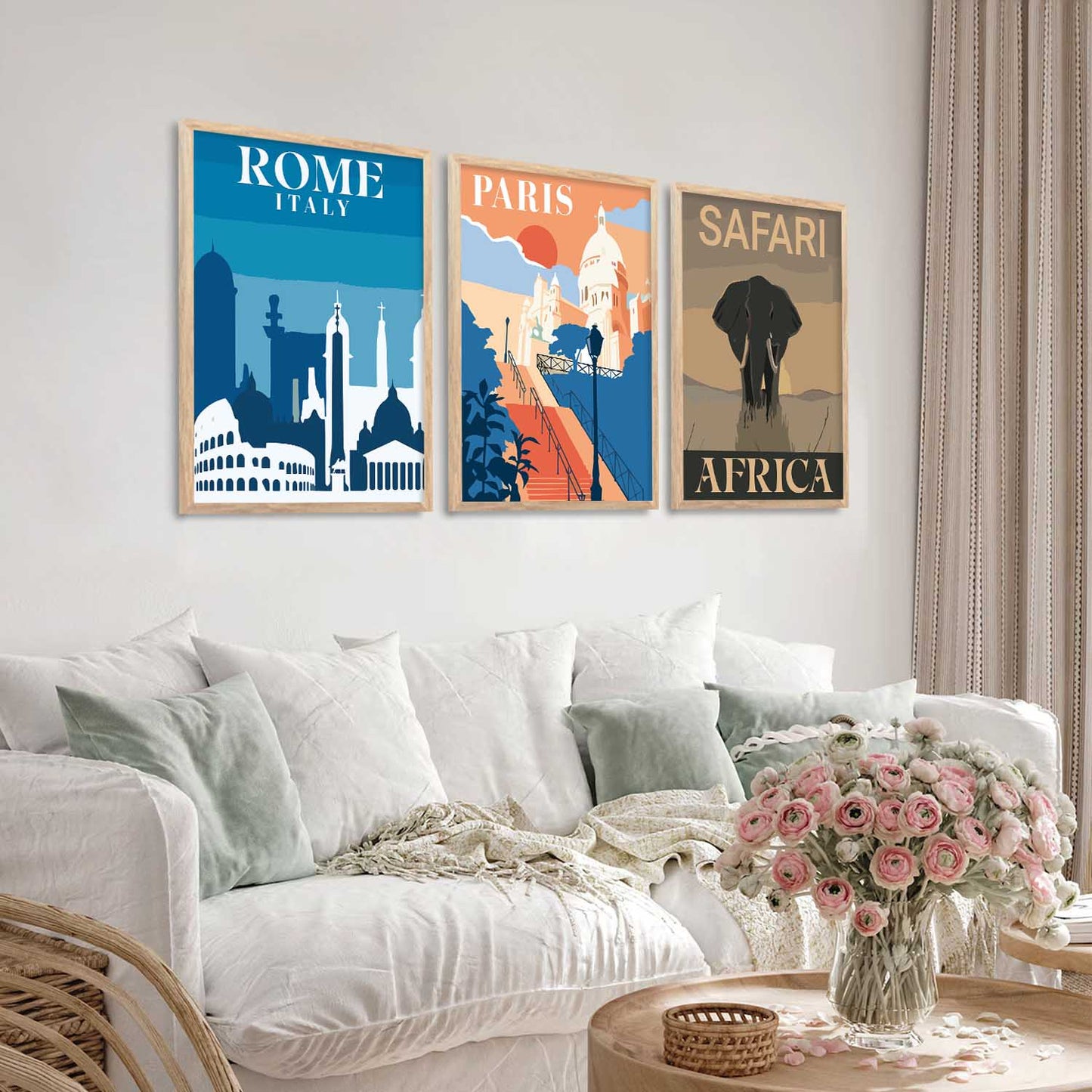 City Wall Art Paintings for Living Room - Wall Poster With frames