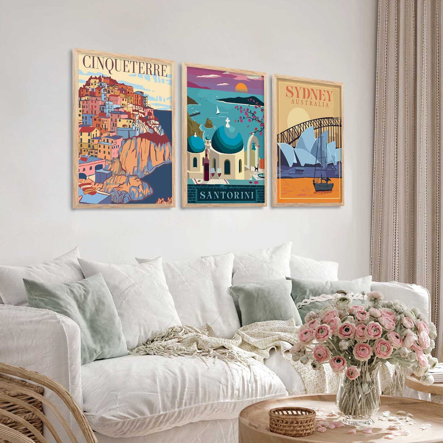 travel Wall Art Paintings for Living Room - Wall Poster With frames