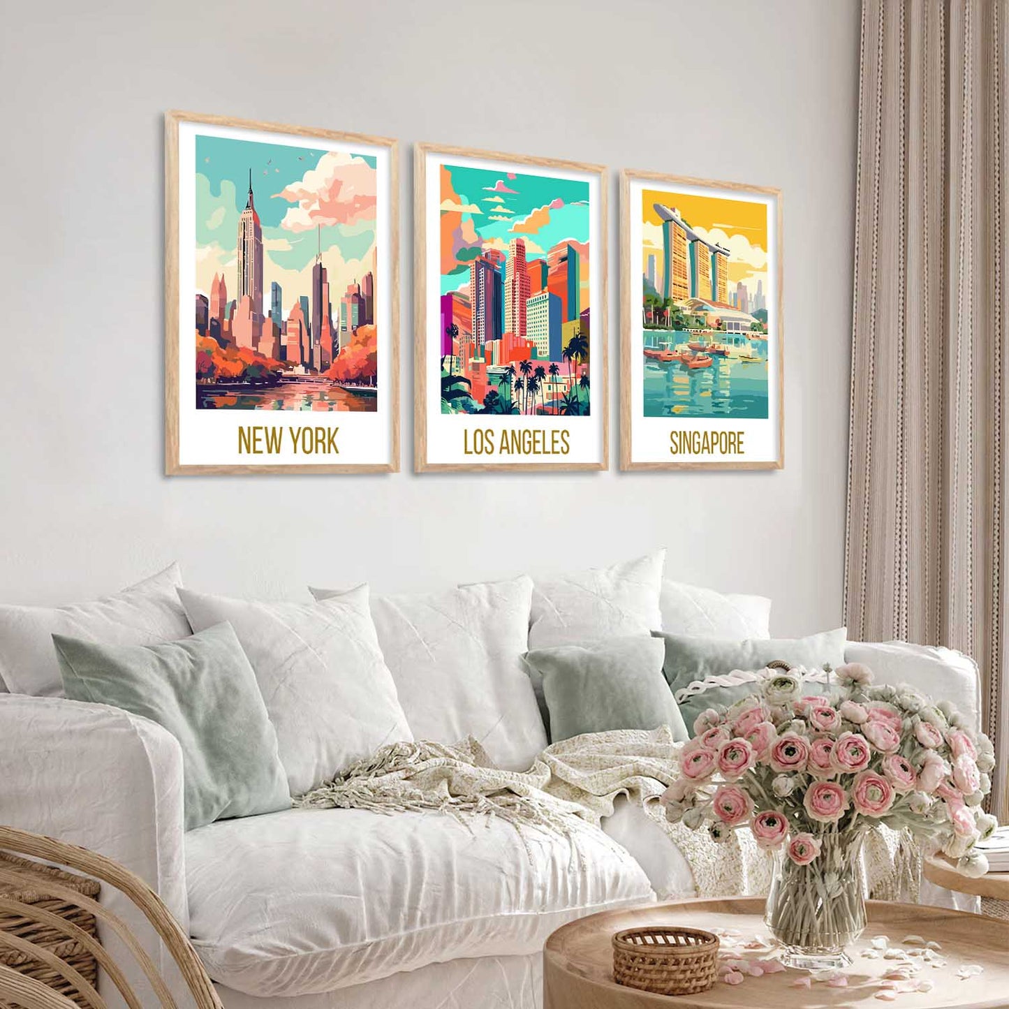 travel Wall Art Paintings for Living Room - Wall Poster With frames