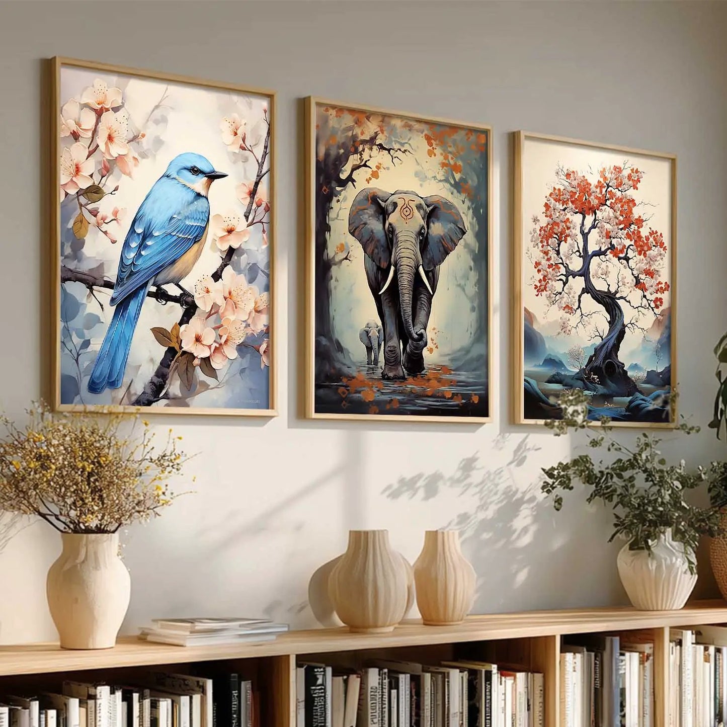 Madhubani Wall Art Paintings for Living Room - Wall Poster With frames