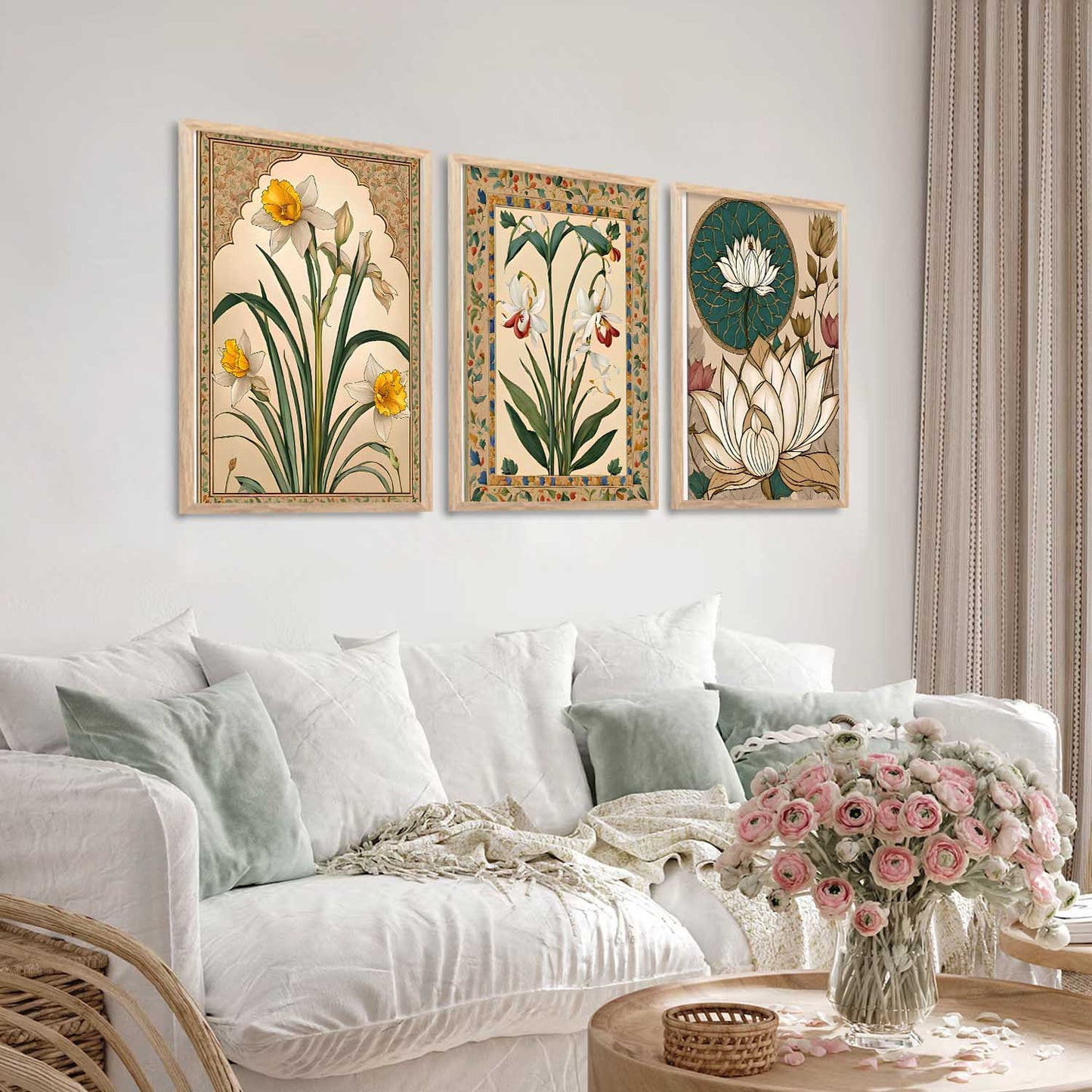 Floral Wall Art Paintings for Living Room - Wall Poster With frames
