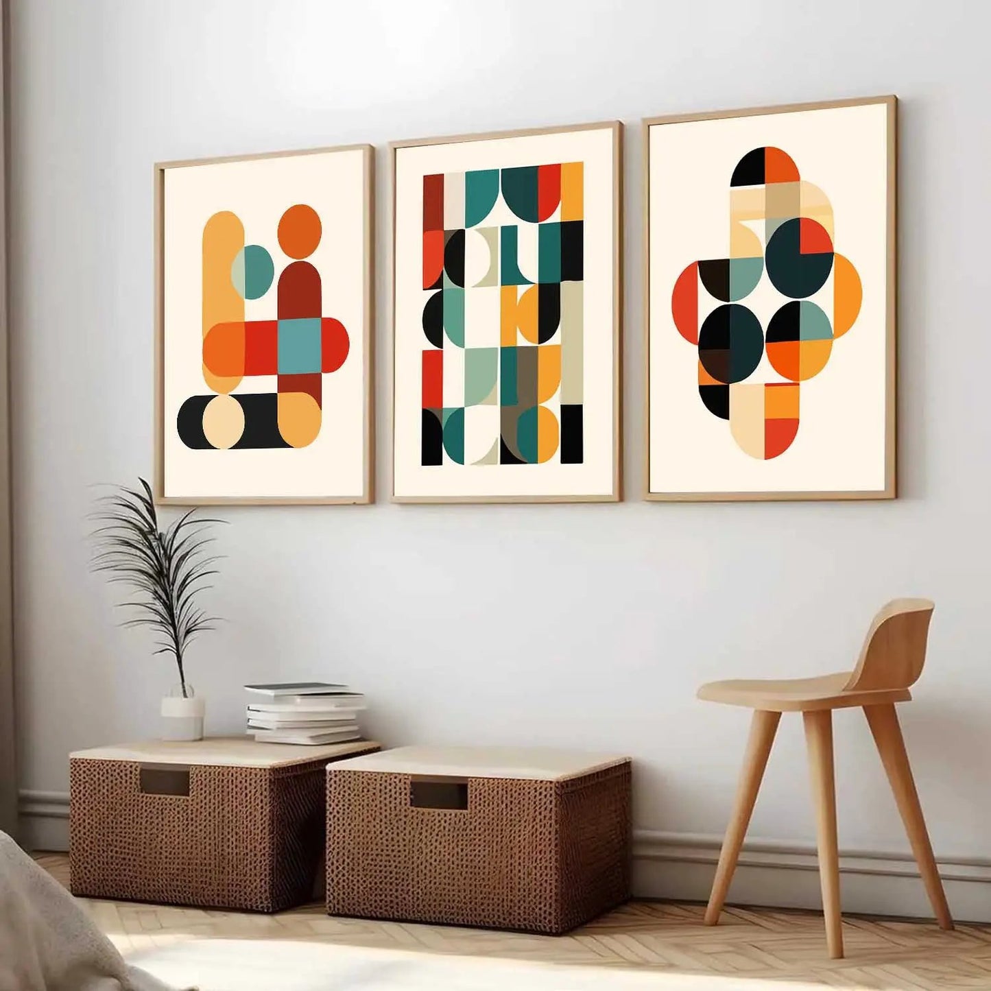 Boho Framed Wall Art Prints | Set of 3 | Home Decor