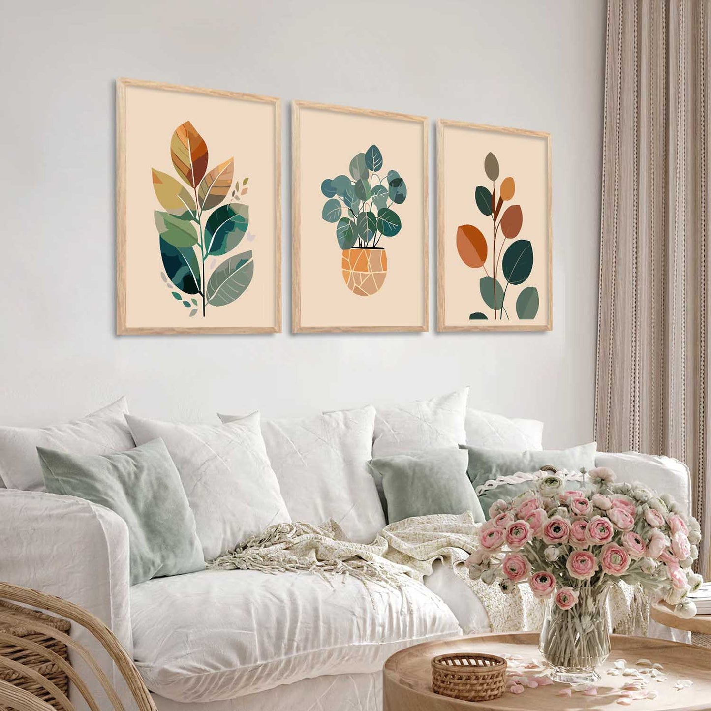 Floral Wall Art Paintings for Living Room - Wall Poster With frames