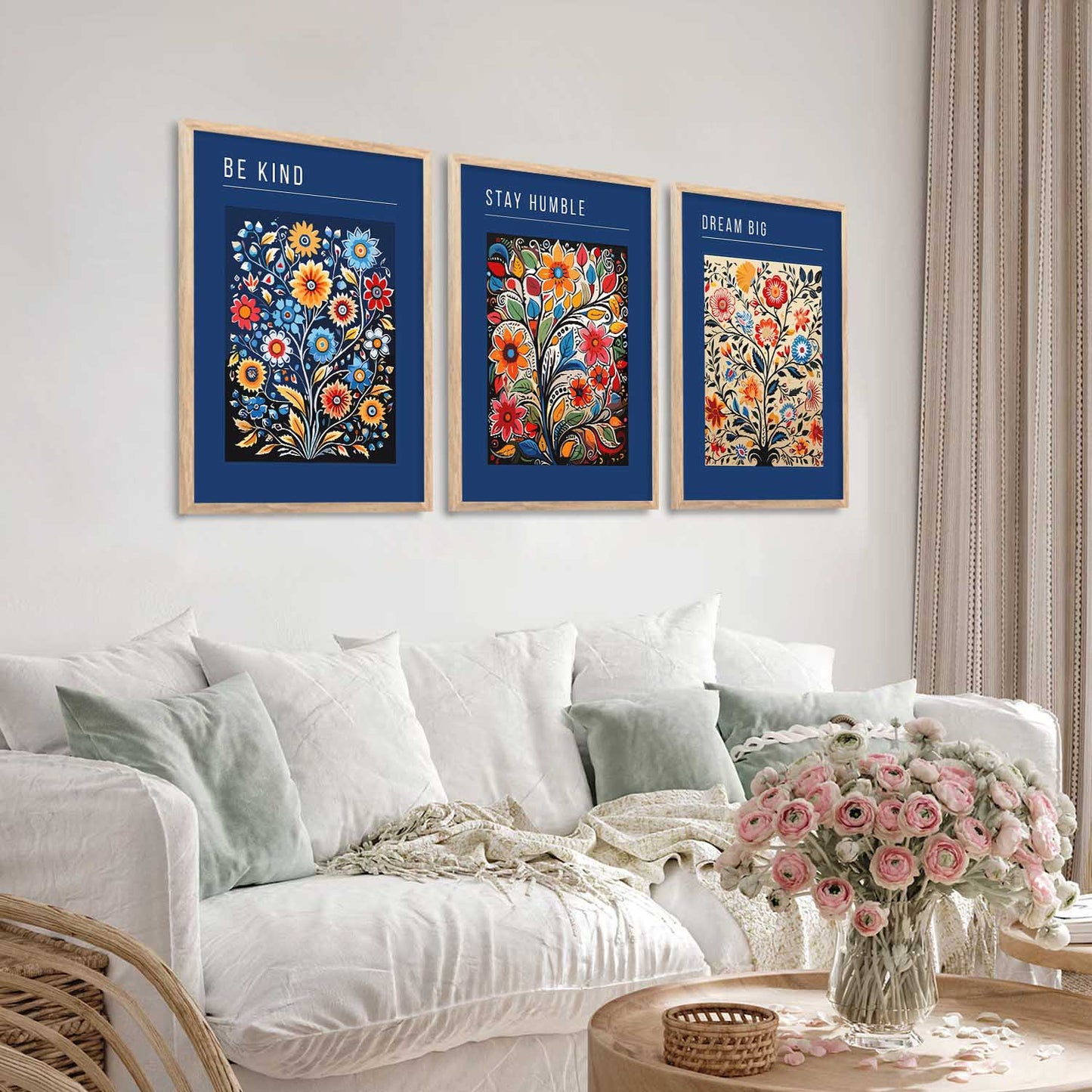 Floral Wall Art Paintings for Living Room - Wall Poster With frames