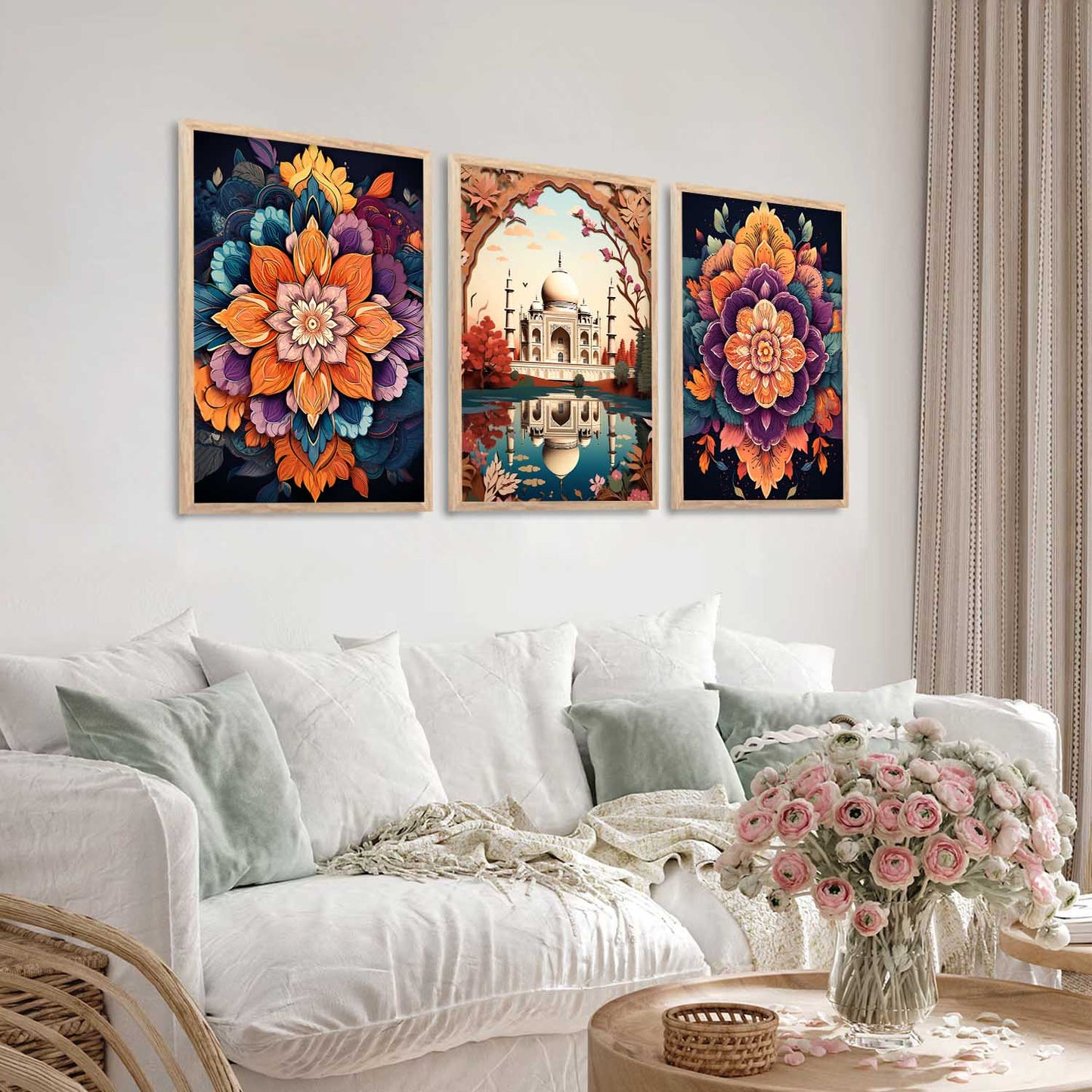 Traditional Wall Art Paintings for Living Room - Wall Poster With frames