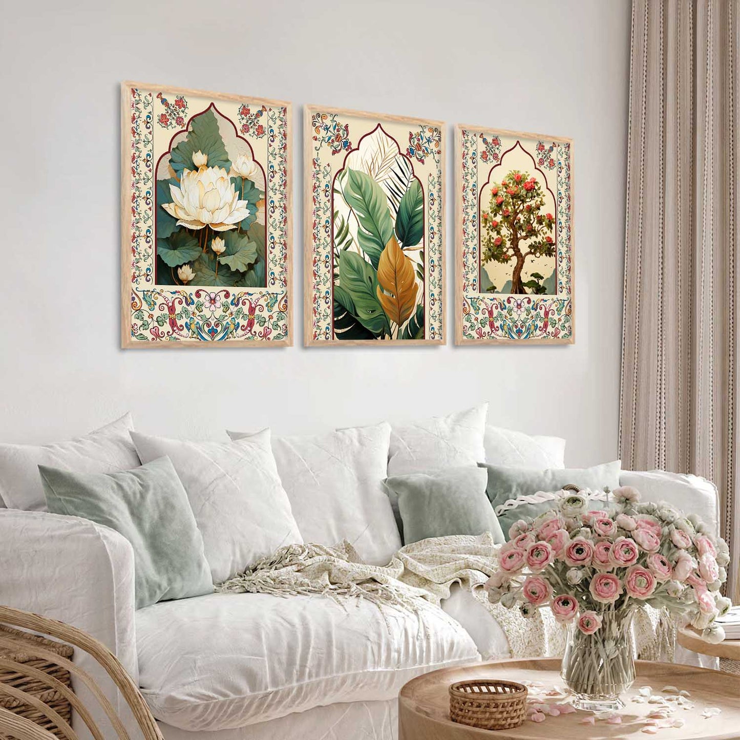 Madhubani Wall Art Paintings for Living Room - Wall Poster With frames