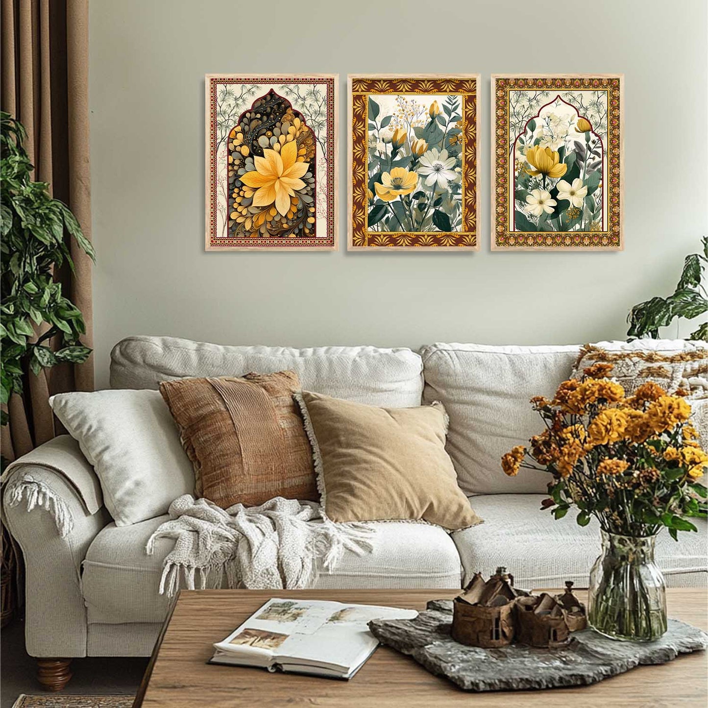 Floral Wall Art Paintings for Living Room - Wall Poster With frames
