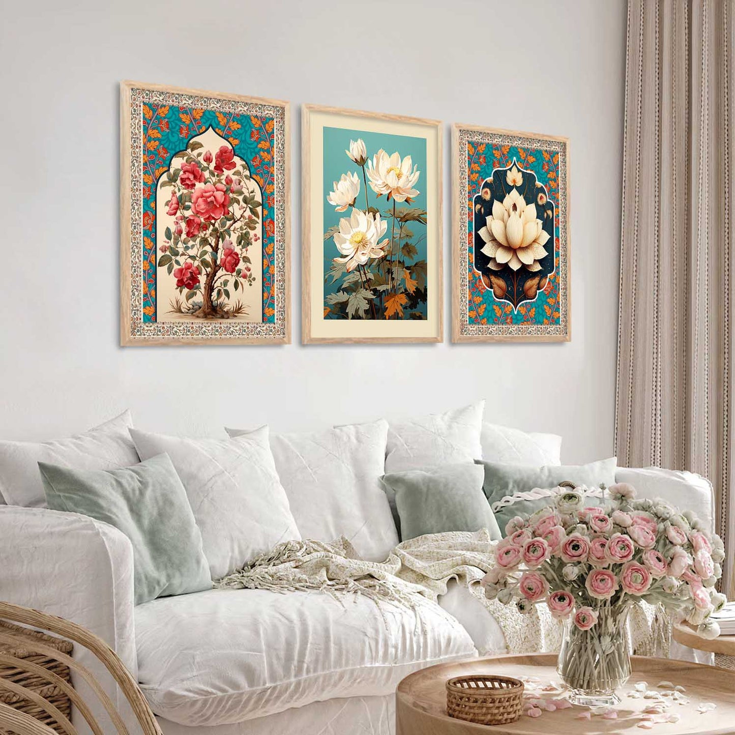 Floral Wall Art Paintings for Living Room - Wall Poster With frames