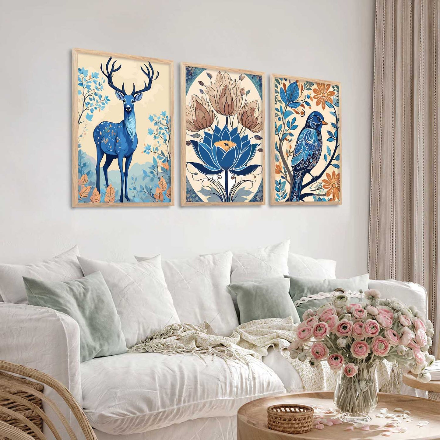 Traditional Wall Art Paintings for Living Room - Wall Poster With frames