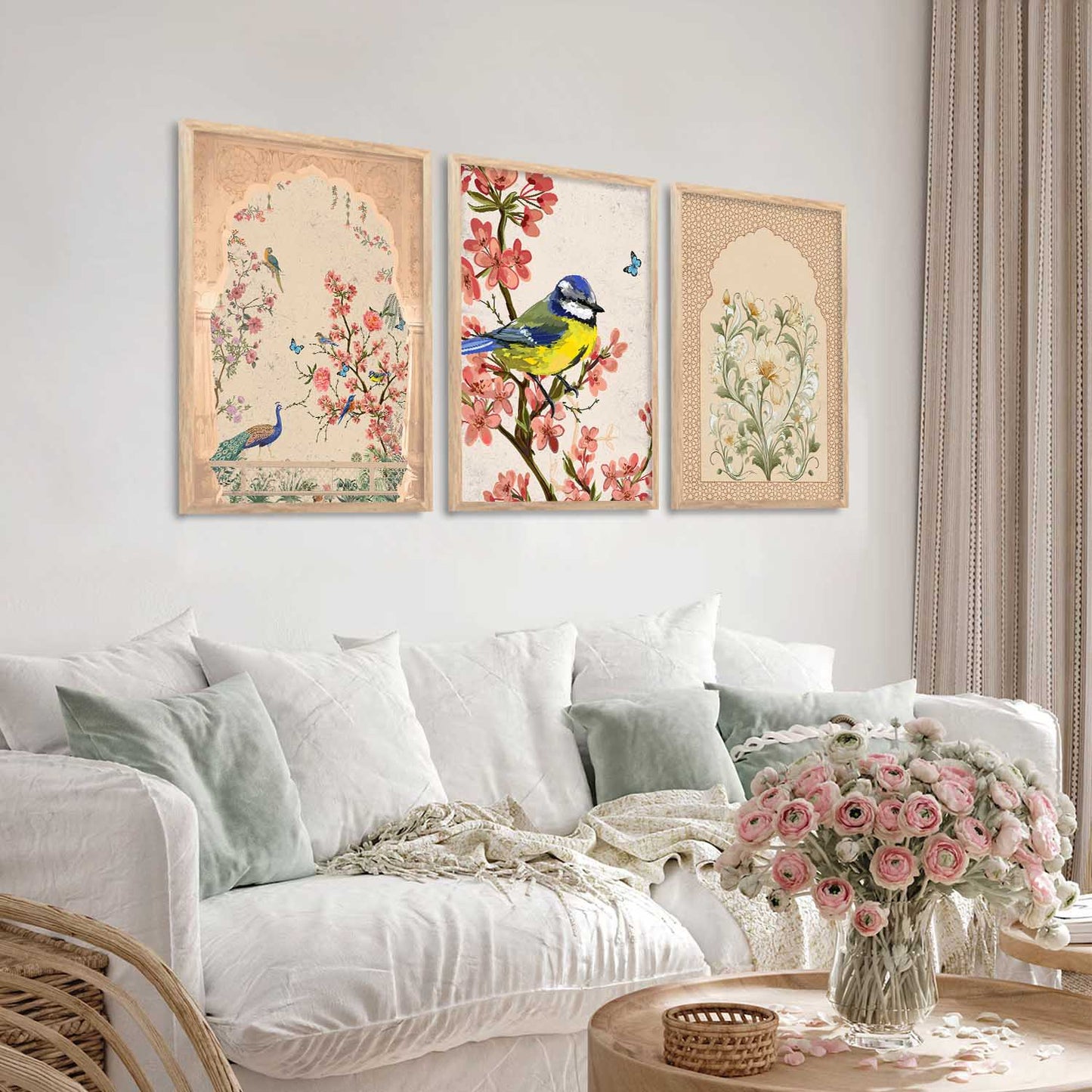 Madhubani Wall Art Paintings for Living Room - Wall Poster With frames