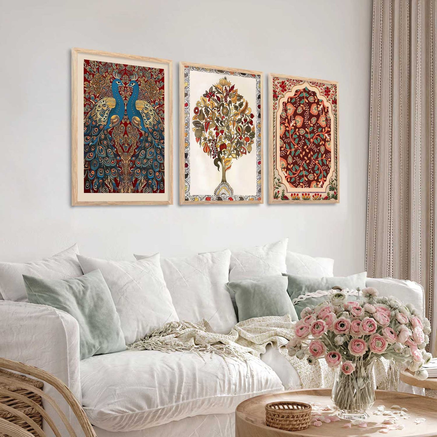 Madhubani Wall Art Paintings for Living Room - Wall Poster With frames