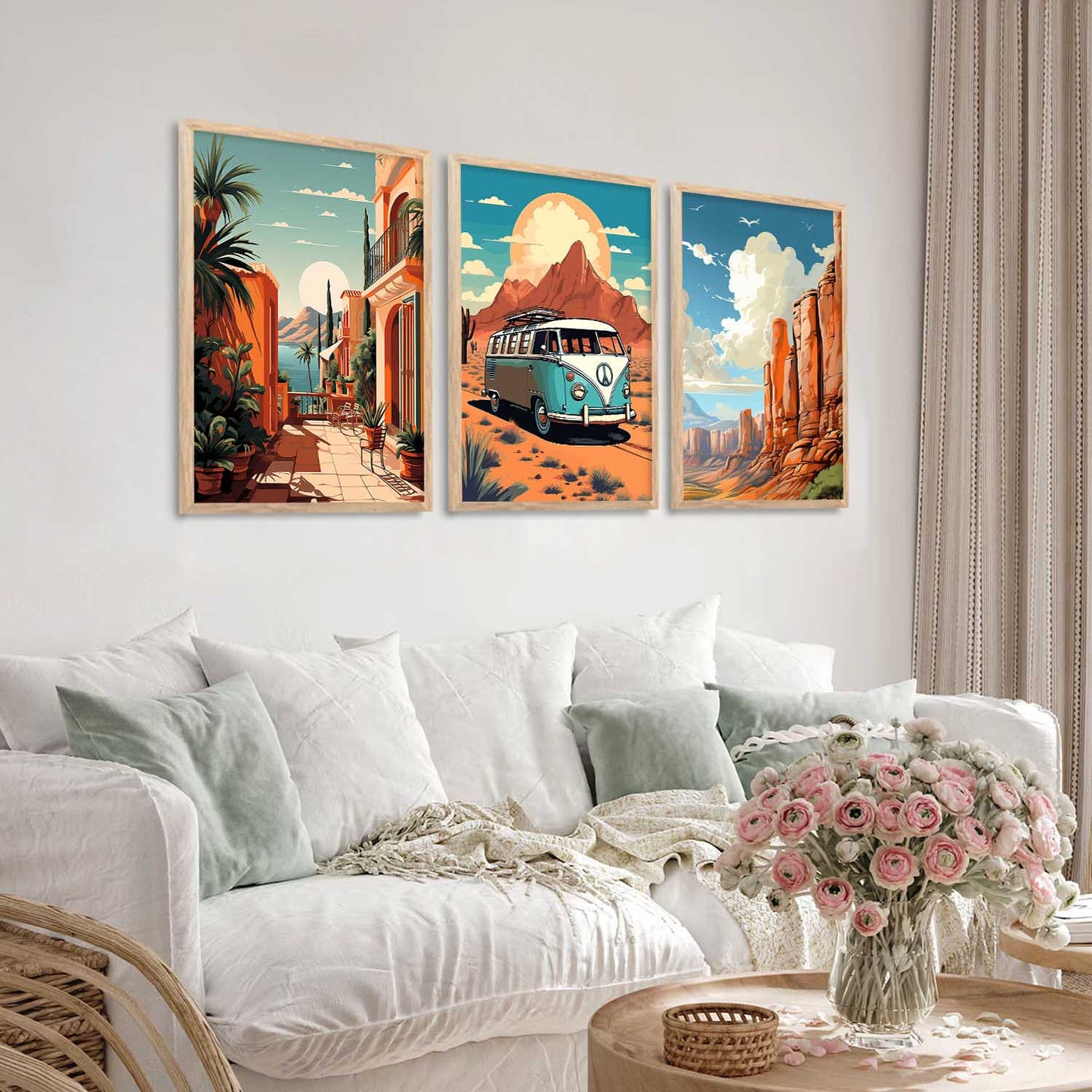 travel Wall Art Paintings for Living Room - Wall Poster With frames