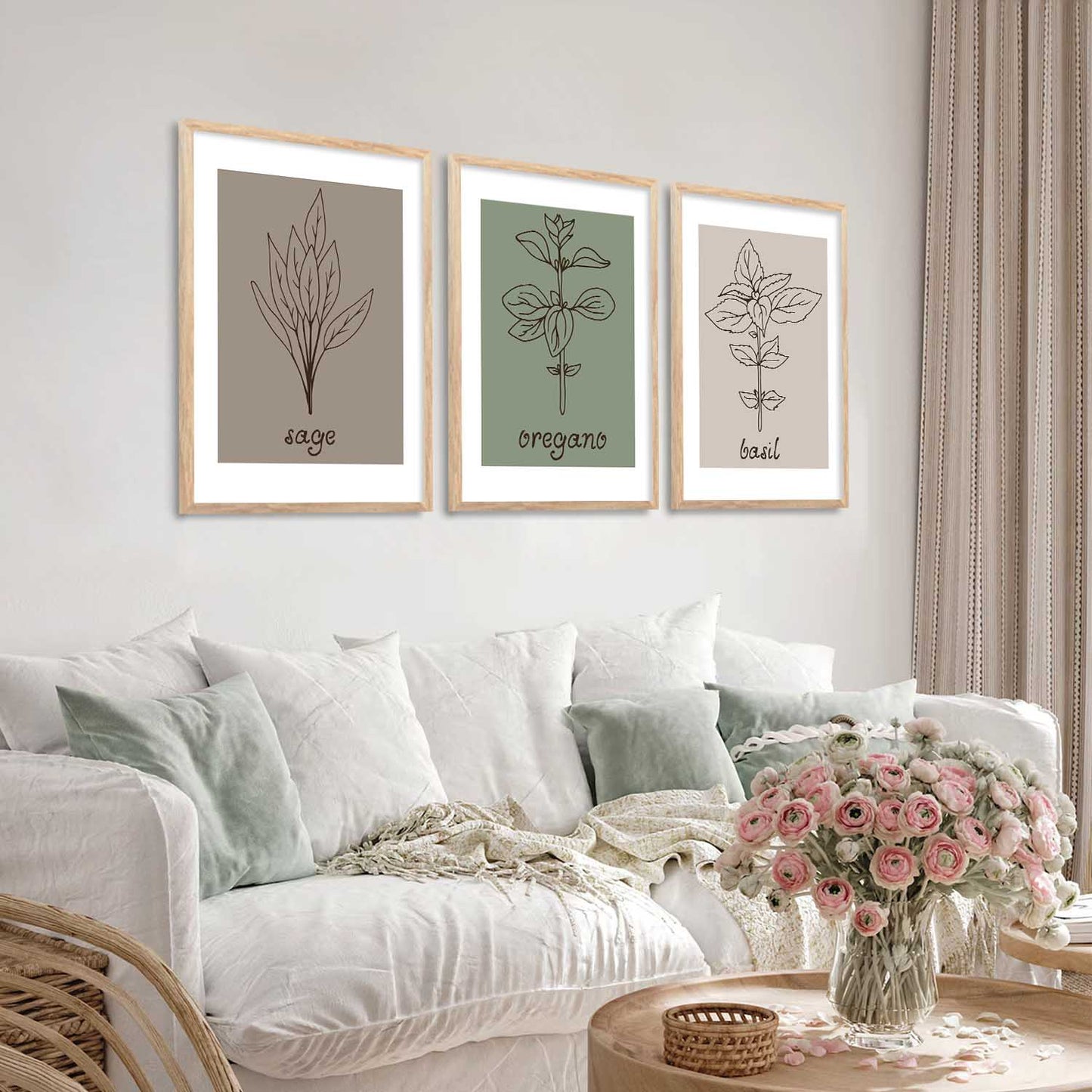 Floral Wall Art Paintings for Living Room - Wall Poster With frames