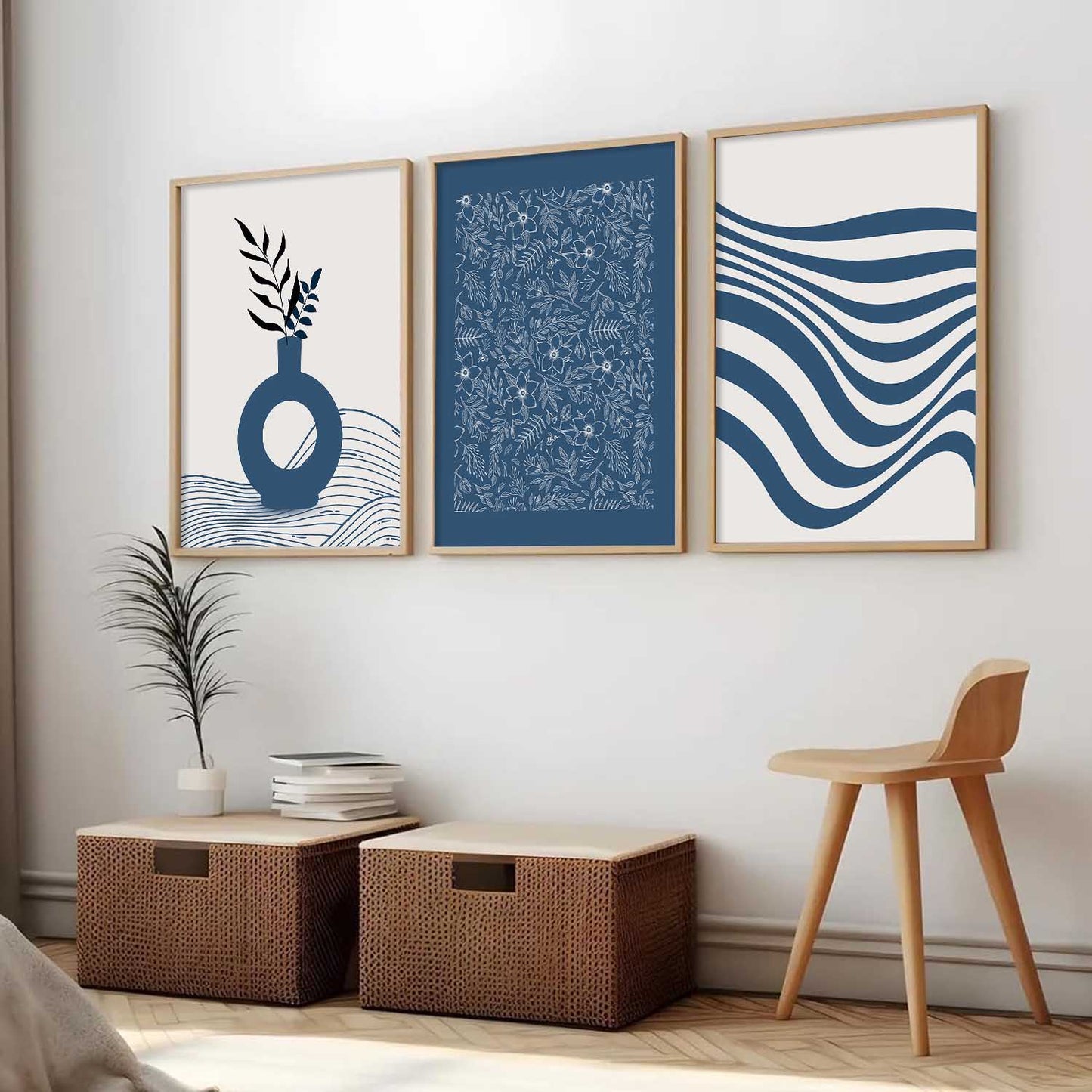 Boho Framed Wall Art Prints | Set of 3 | Home Decor