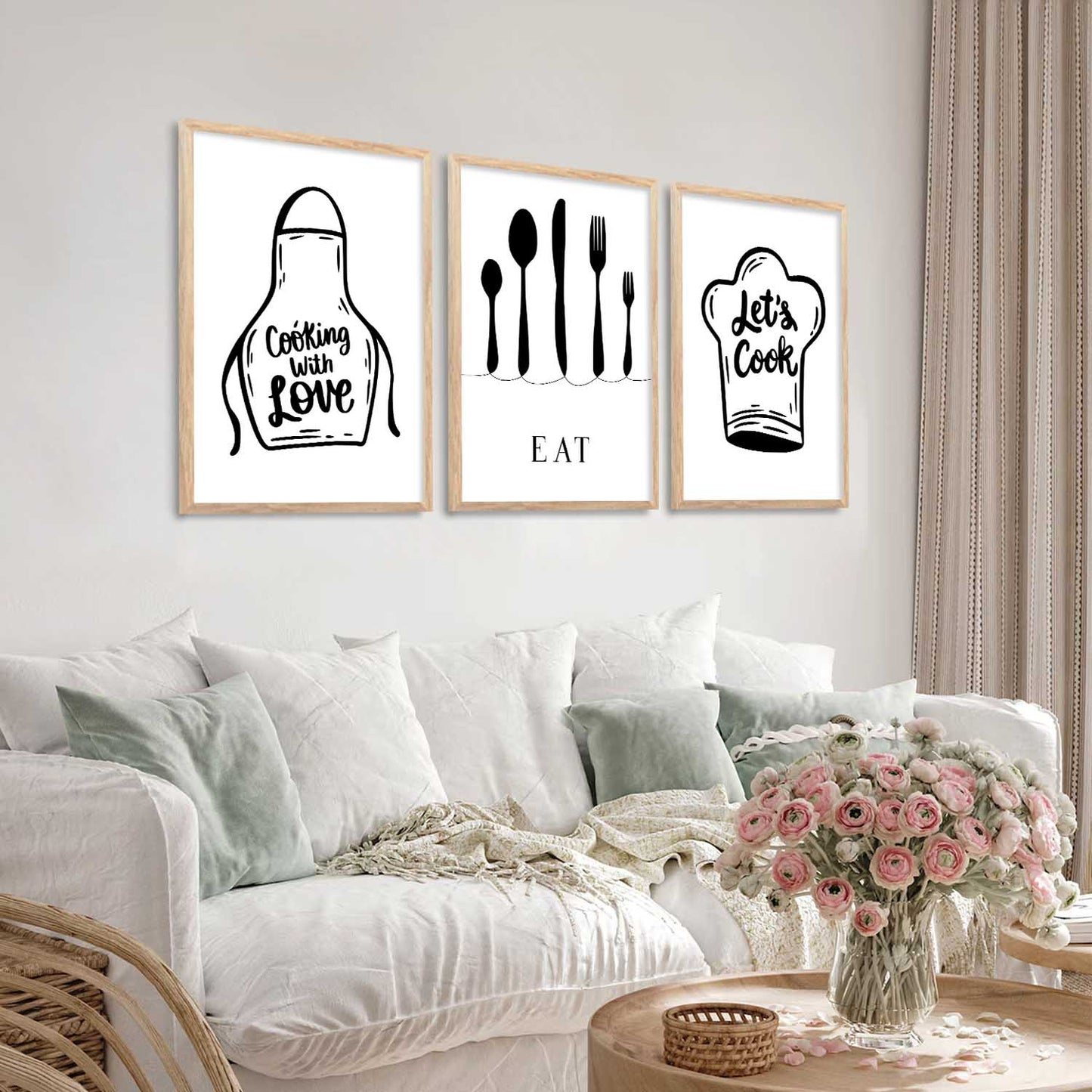 kitchen Wall Art Paintings for Living Room - Wall Poster With frames