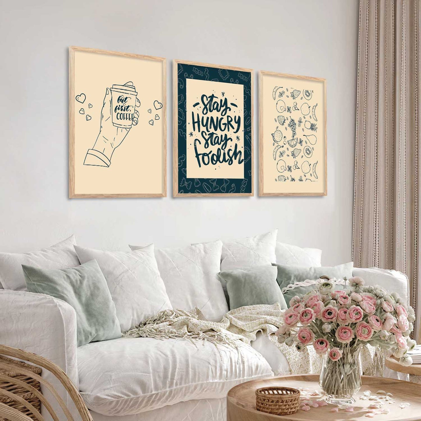 kitchen Wall Art Paintings for Living Room - Wall Poster With frames