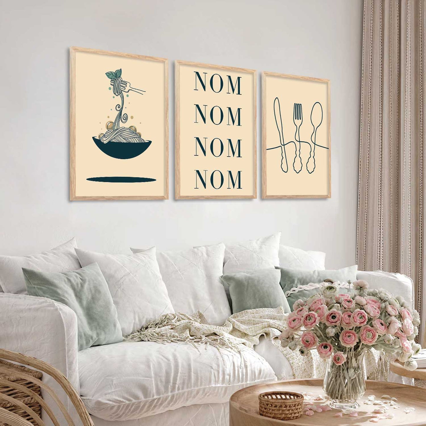 Boho Wall Art Paintings for Living Room - Wall Poster With frames