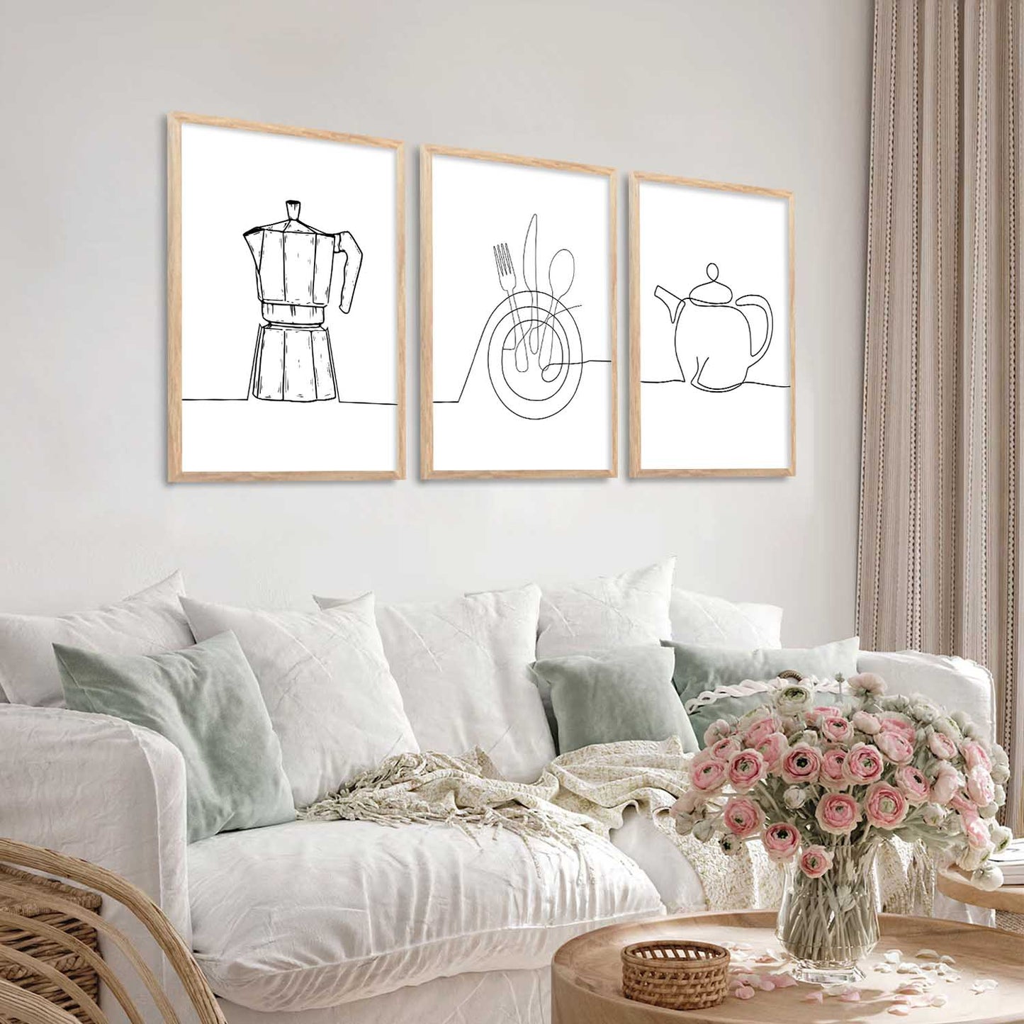 Cafe Wall Art Paintings for Living Room - Wall Poster With frames