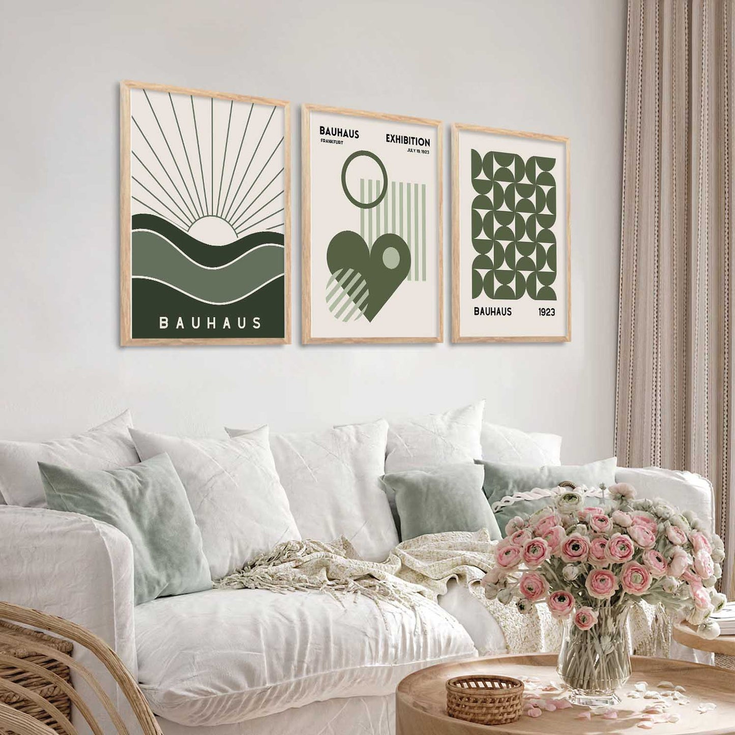 Boho Wall Art Paintings for Living Room - Wall Poster With frames